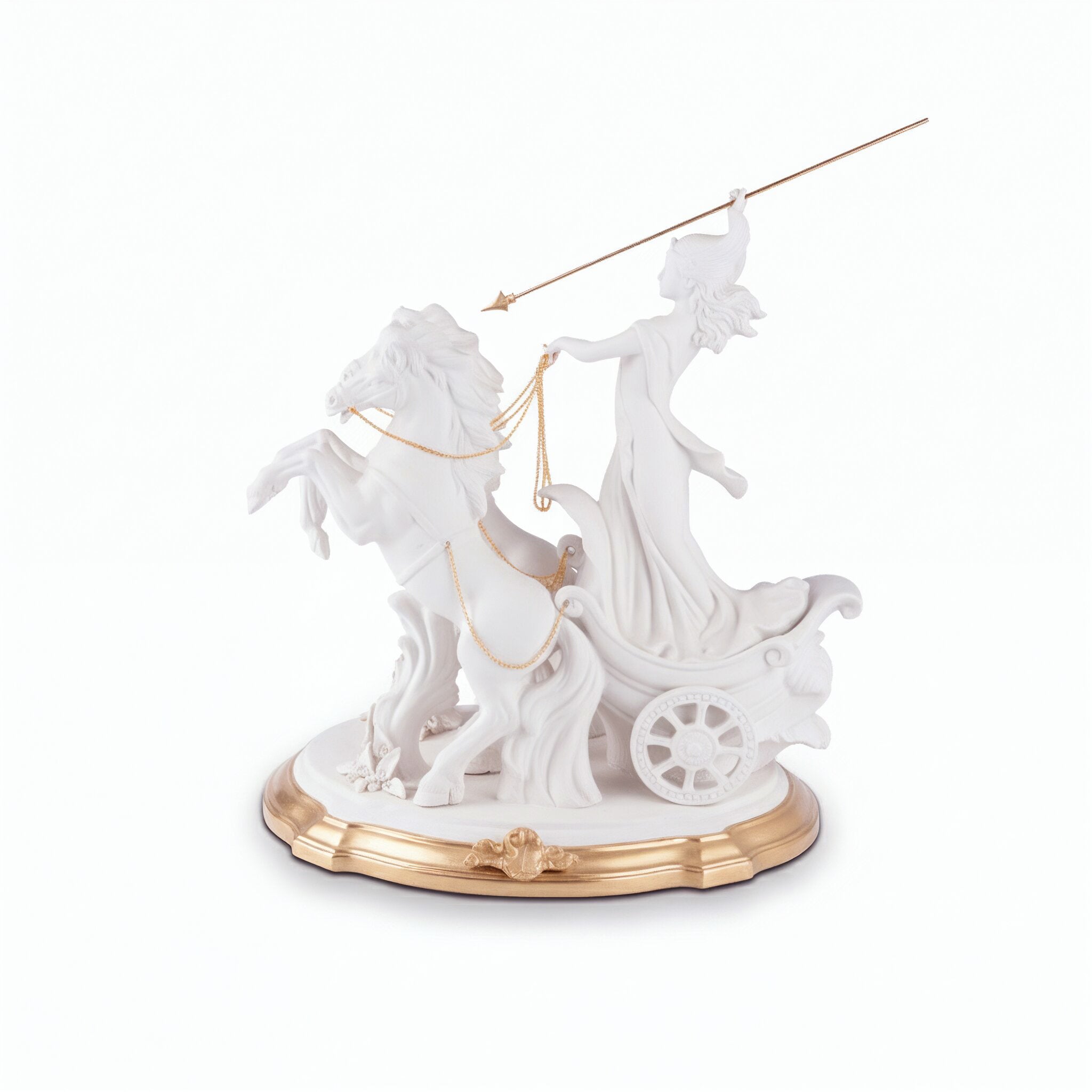 Villari. Greek Lady "Diana The Huntress" Porcelain Sculpture. Large Size