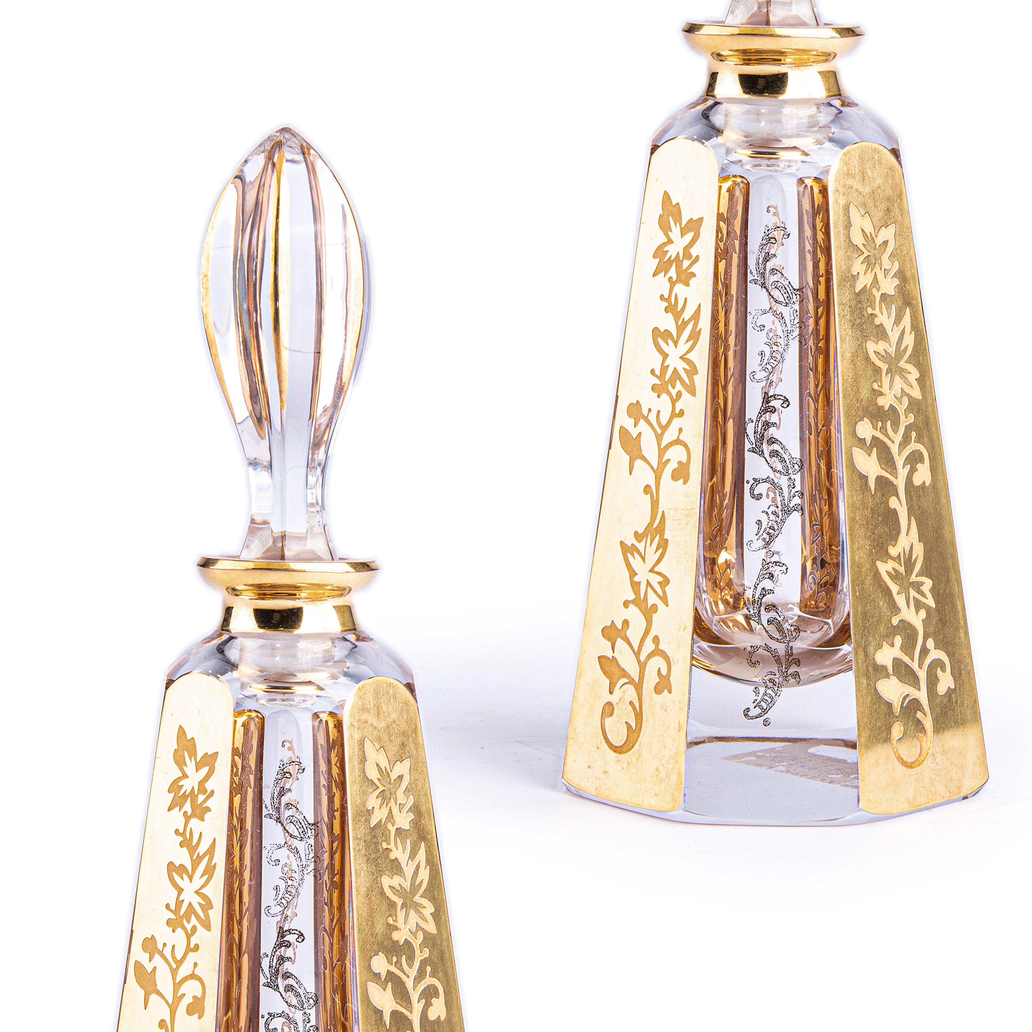 Idée Art Exclusive. Handmade German Crystal Perfume Bottle & Gilded. 150 ml