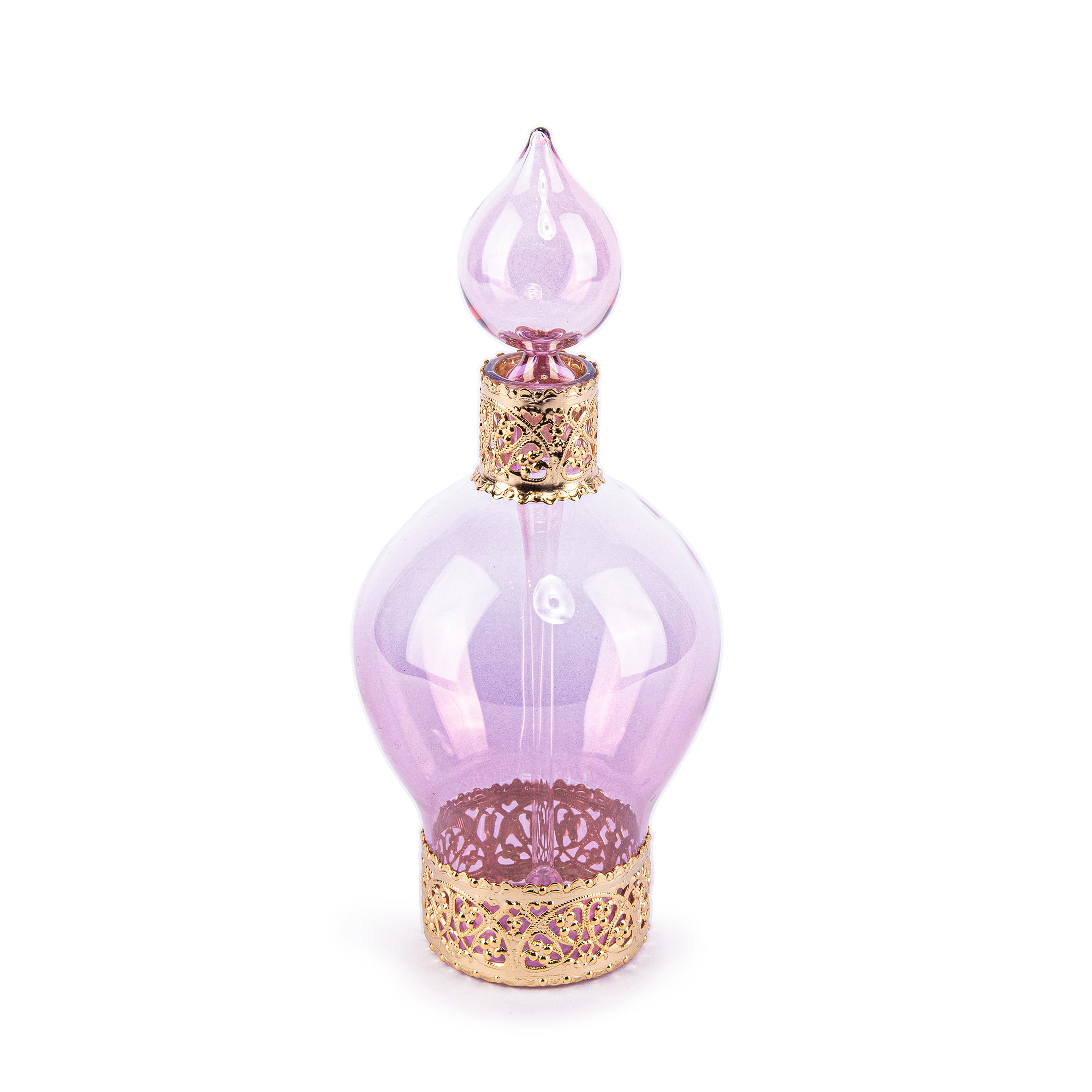 Villari. Purple & Gold Glass Perfume Bottle. 300 ML