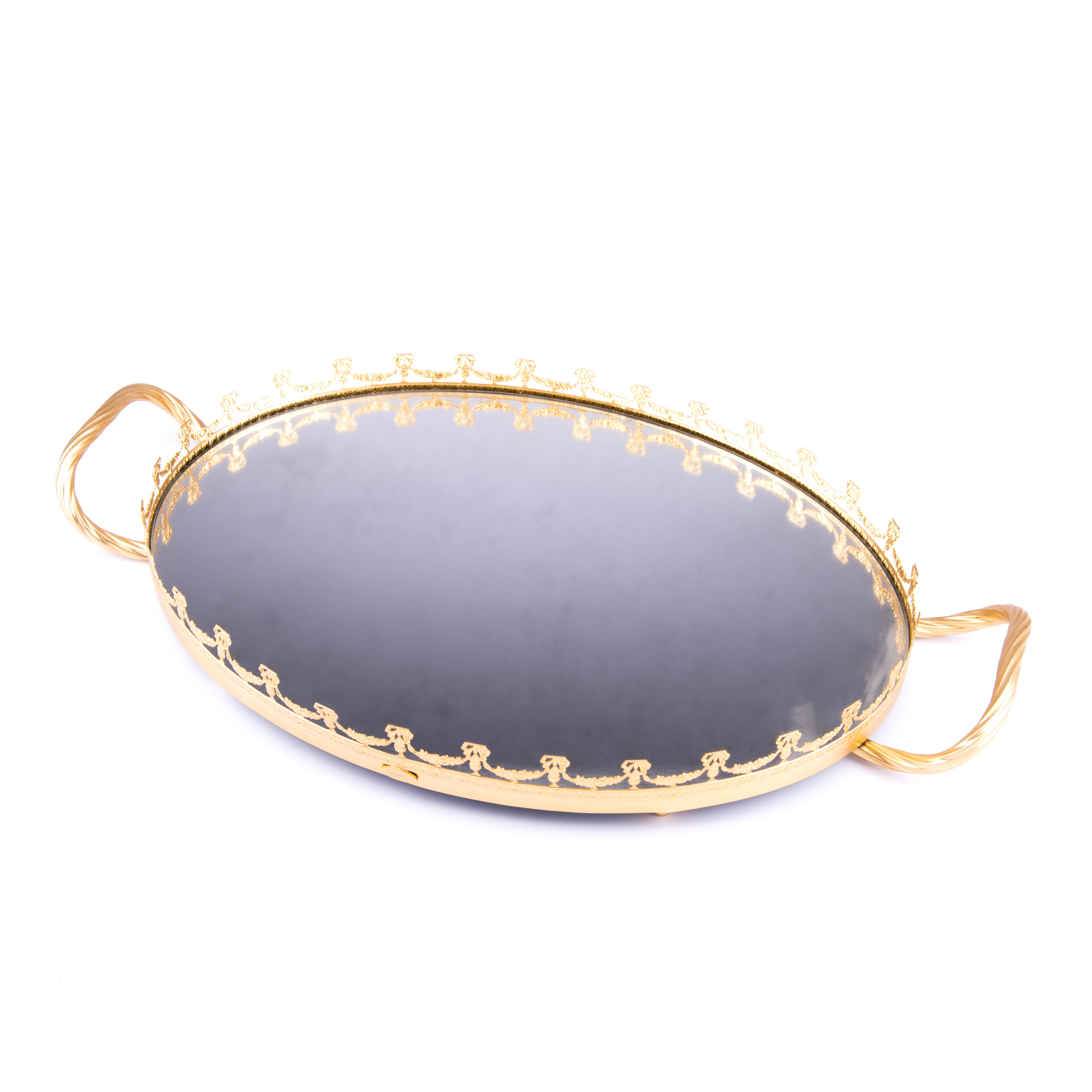 Villari. Imperial Tray Coated in Gold. Small Size