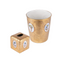 Villari. A set of Wastebasket & Tissue Box