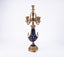 Karnabi. Crystal Candle Stand in Blue Enamel. Large Size
