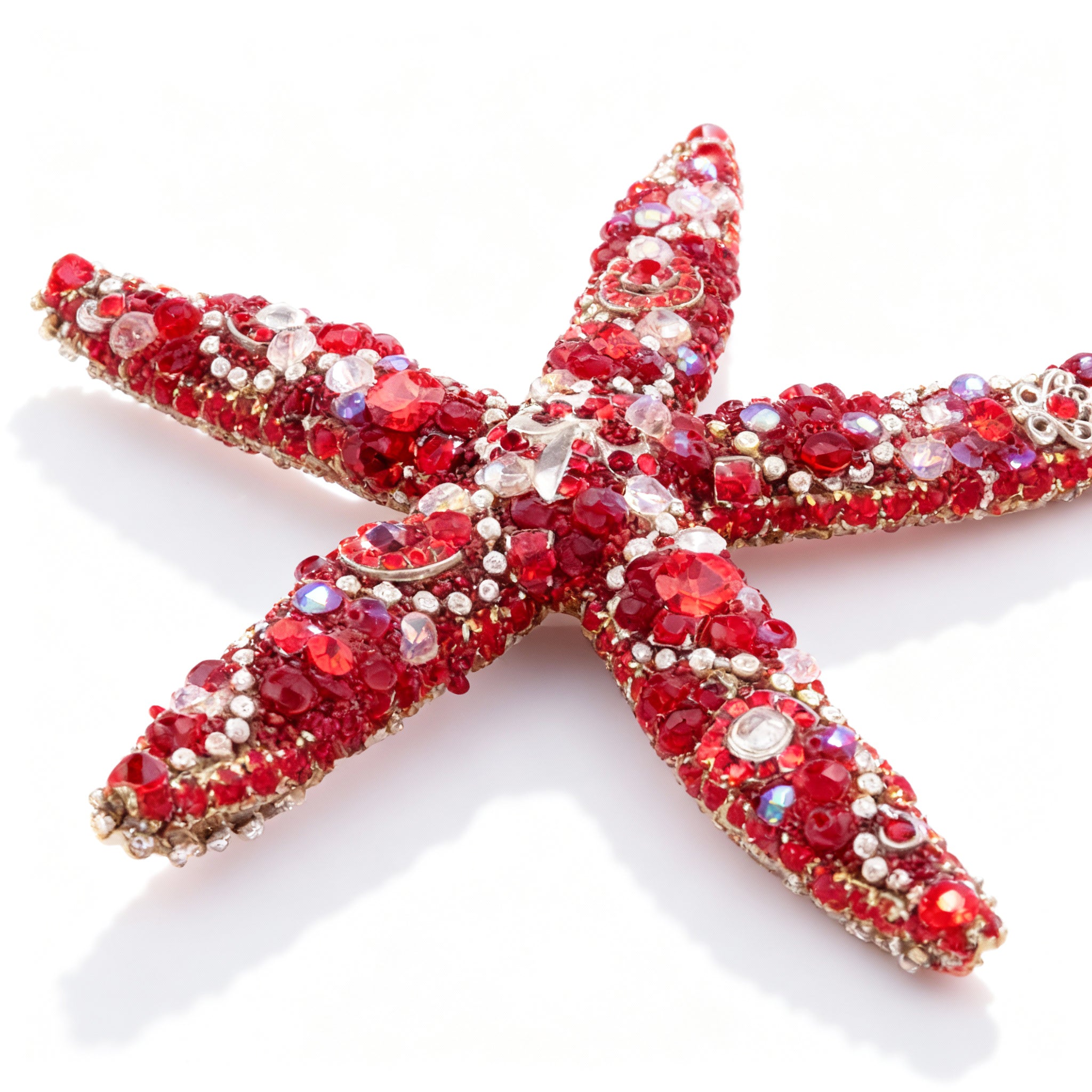 B.B Simon. Starfish Figurine Studded with Crystals. Small Size