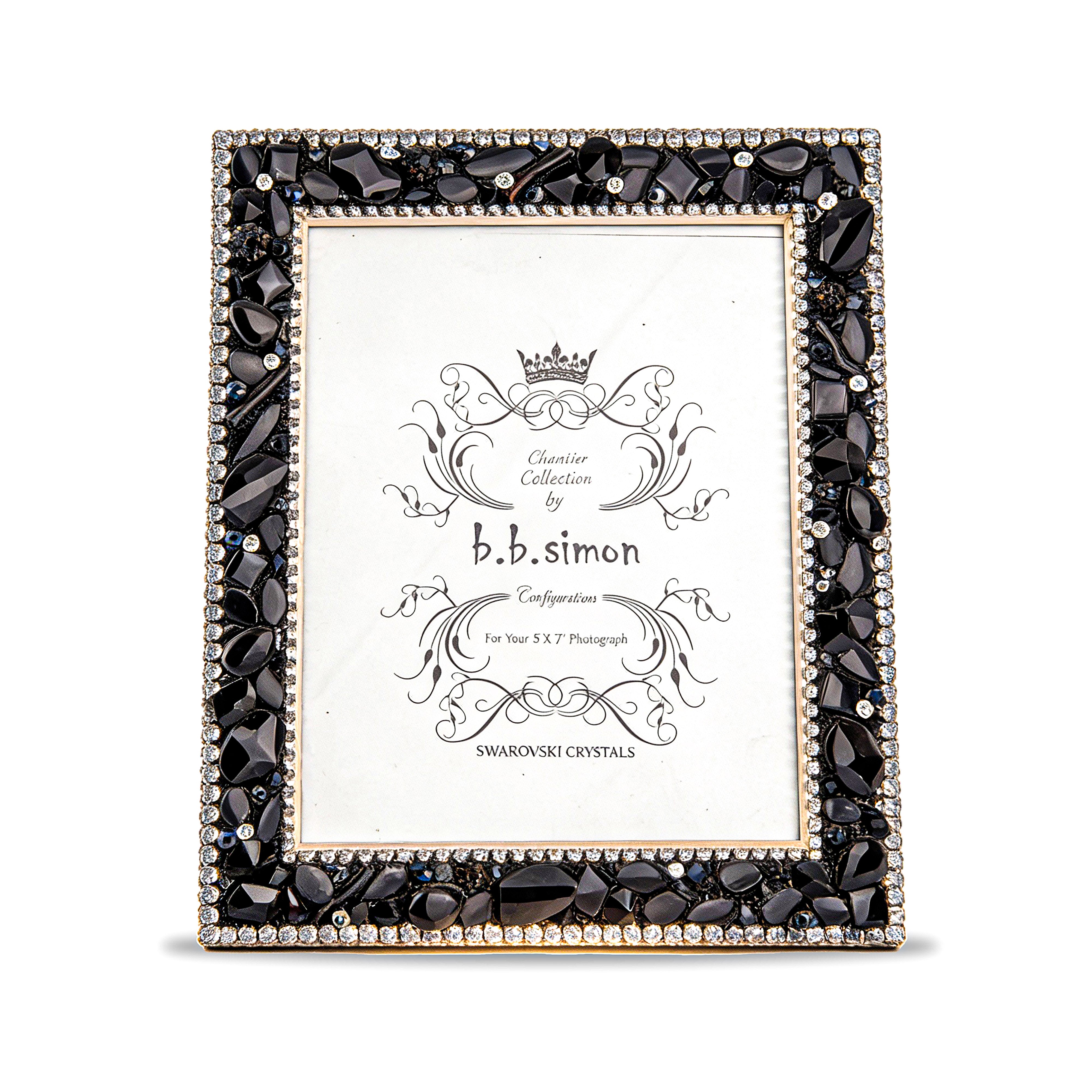 B.B Simon. Picture Frame Studded with Swarovski Crystals. Large Size