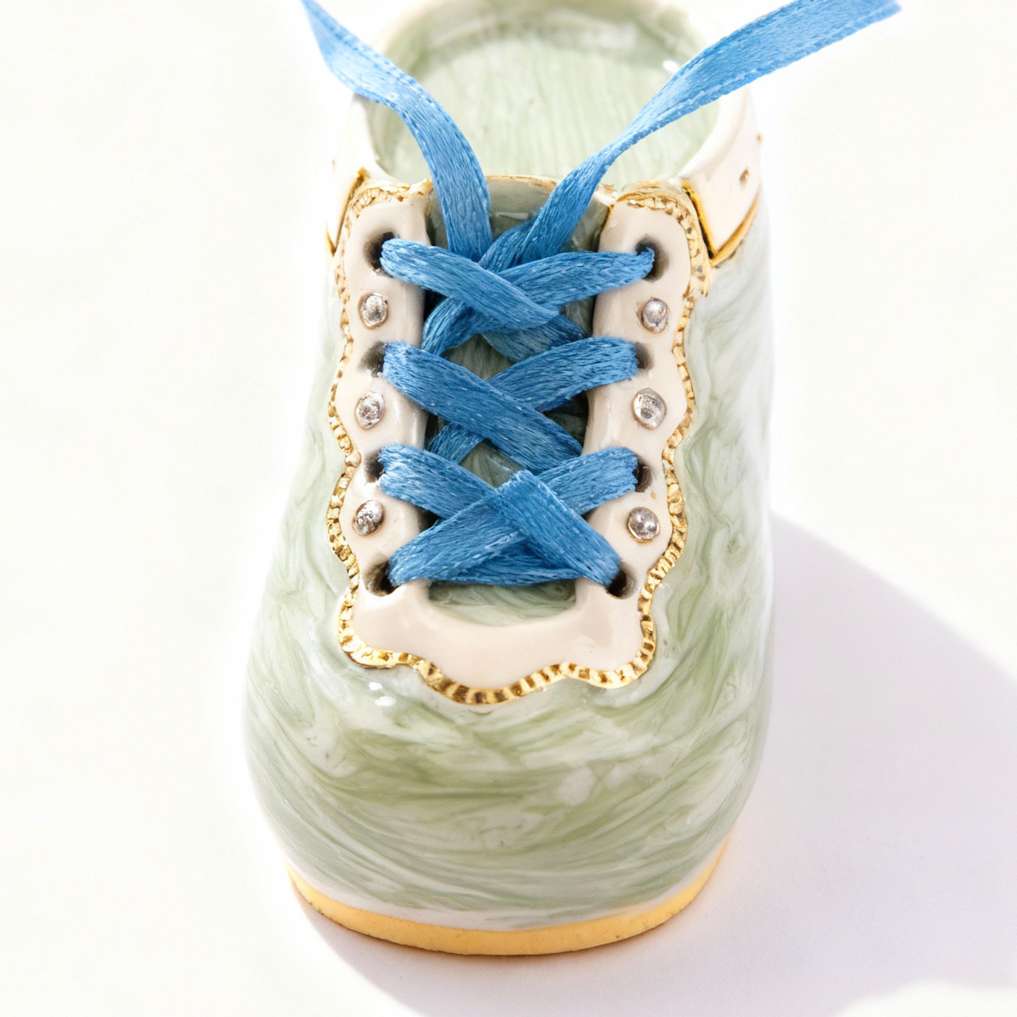 Welforth. Jewellery Box in a Baby Shoe Design. Available in Two Colours.