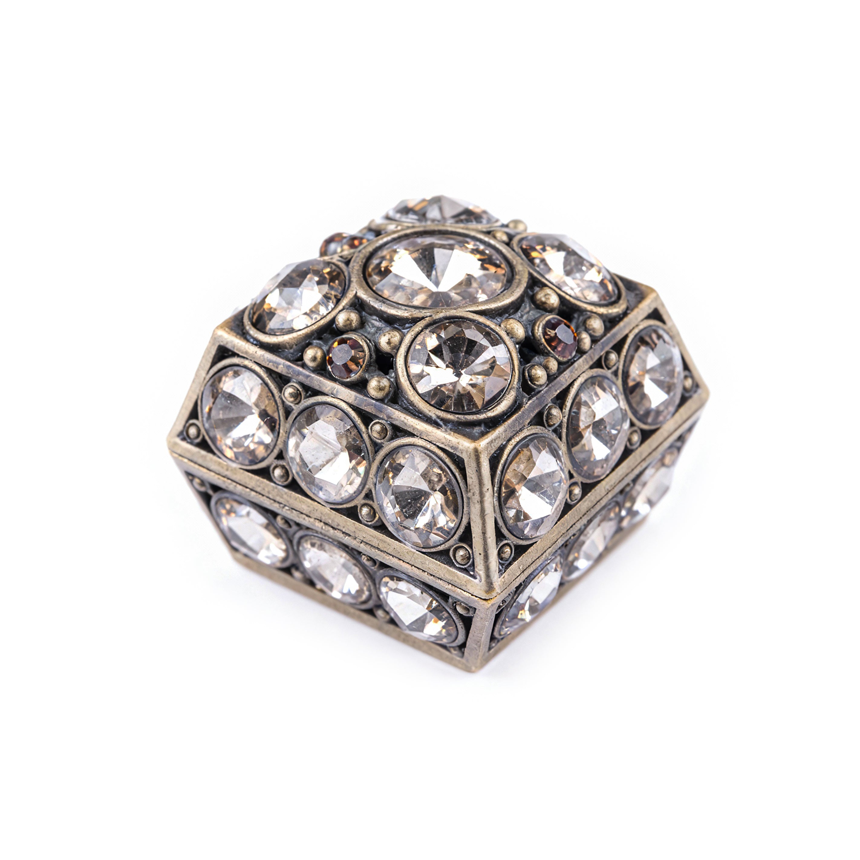 Welforth. Bronze Souvenir Box with Stones.