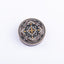 Welforth. Bronze & Amber Round Souvenir Box. Small Size