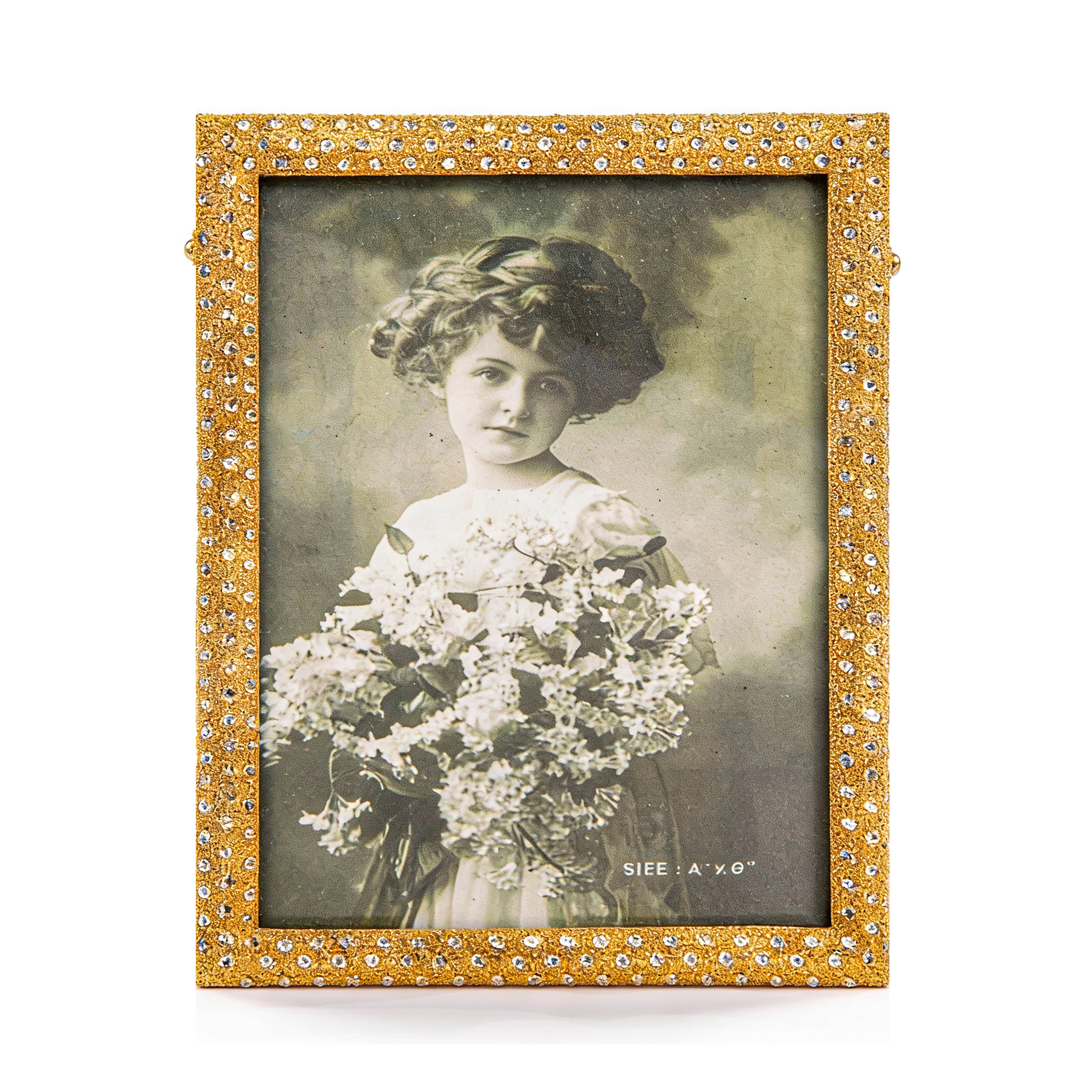 Tizo Design. Bejewelled Gold Photo Frame