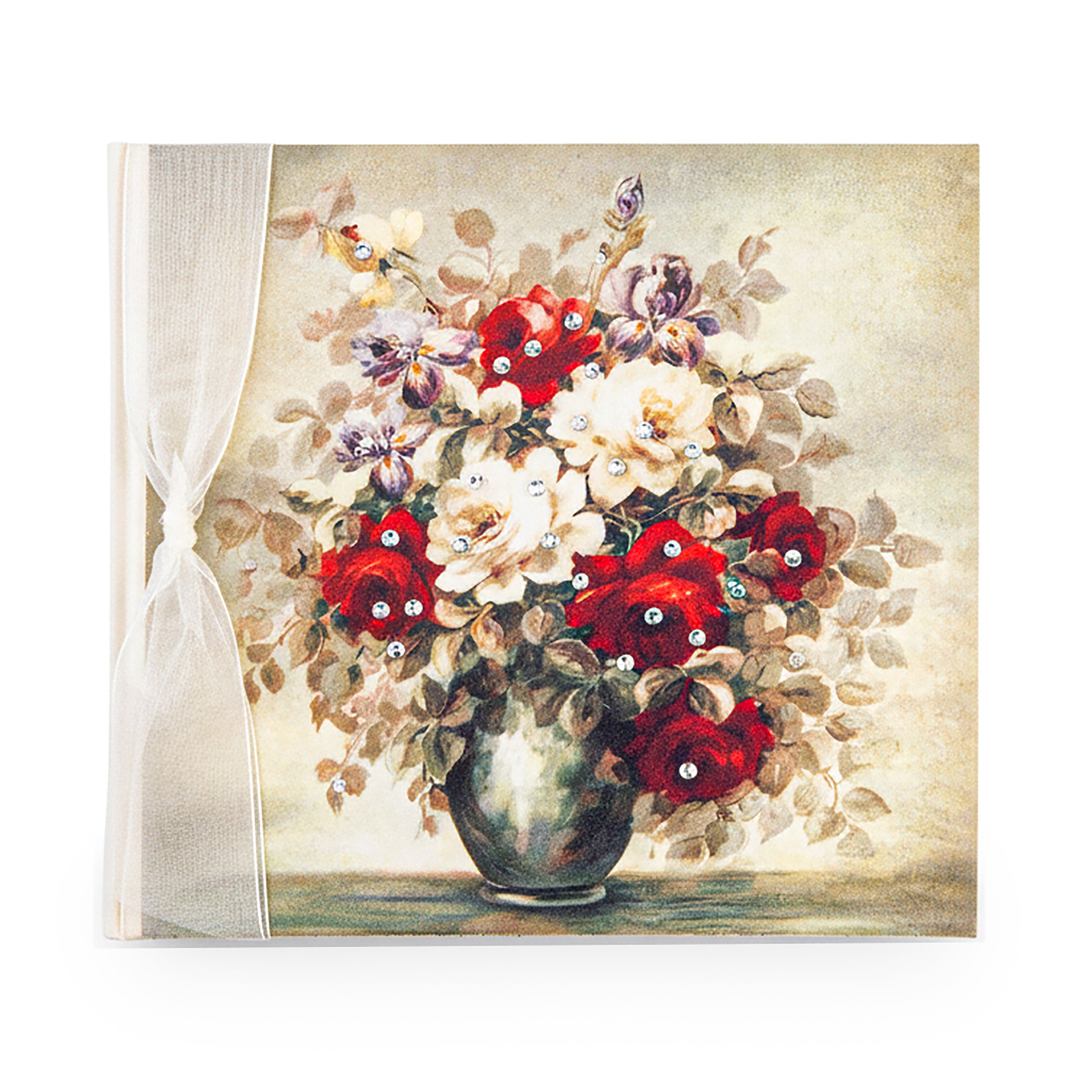 Terra Tradition. Floral Guest Book with Swarovski Crystals