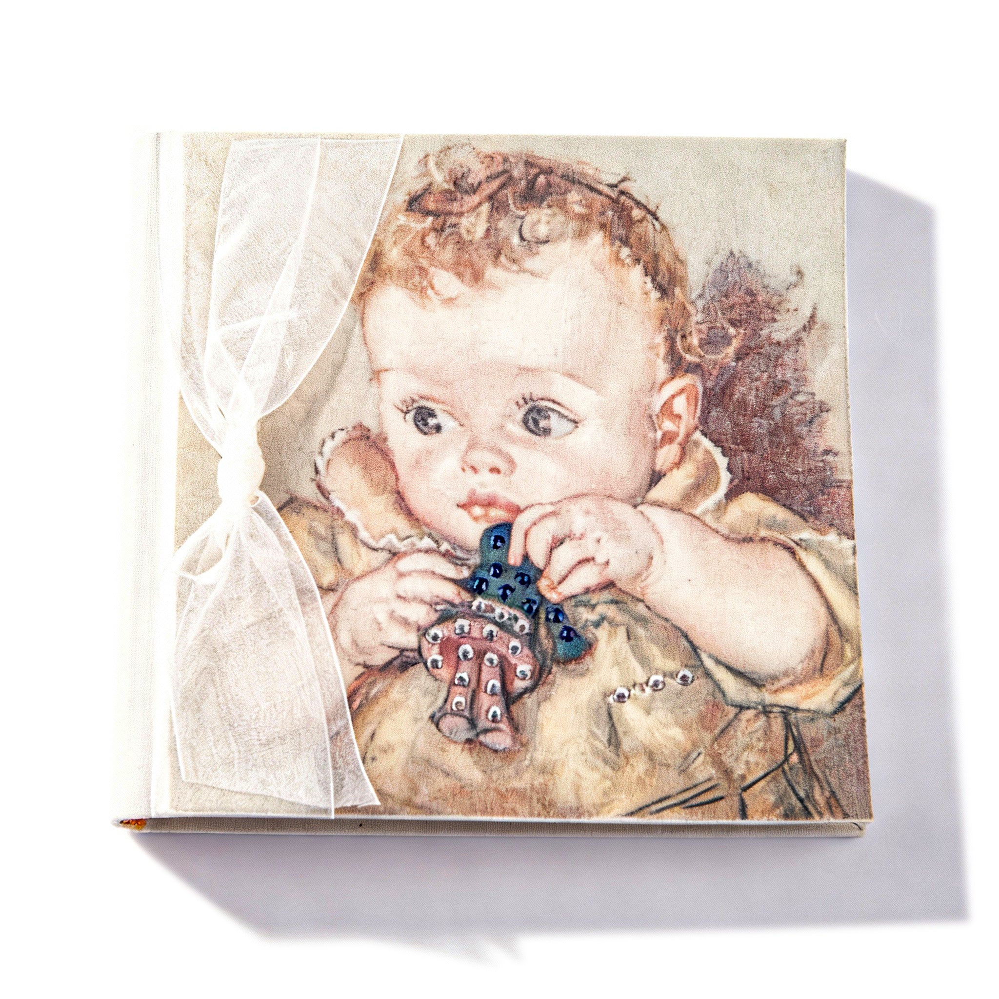 Terra Tradition. Baby Photo Album with Blue & Swarovski