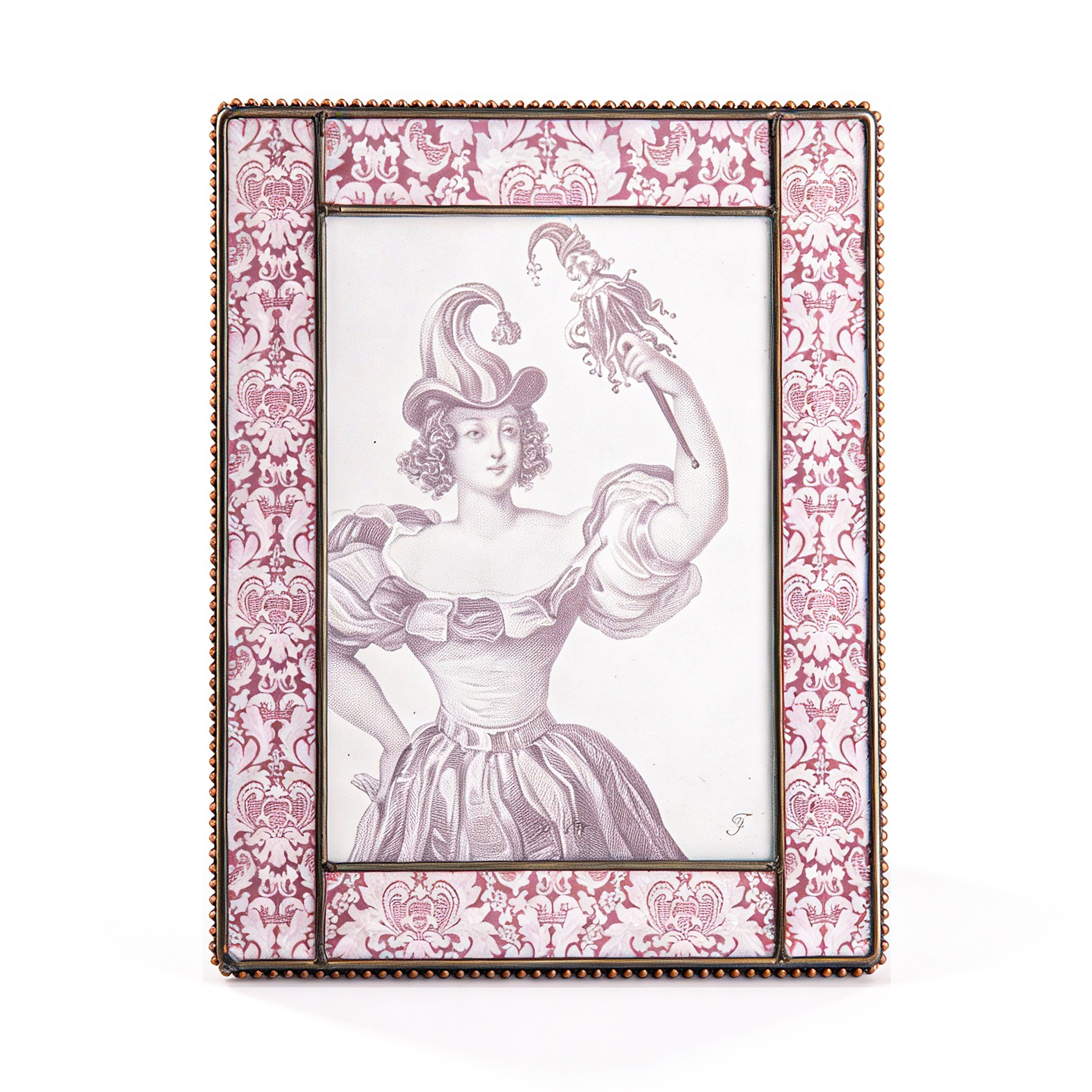 Fringe Studio. White & Purple Picture Frame. Medium Size