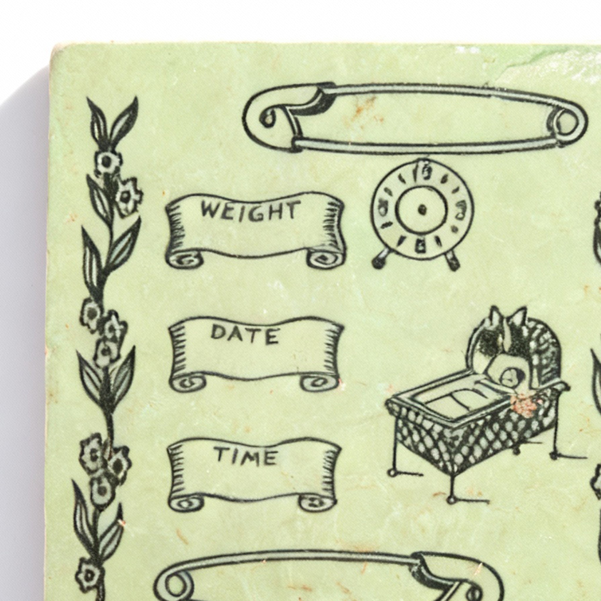 Studio Vertu. Baby Birth Tile from Natural Stone. Medium Size