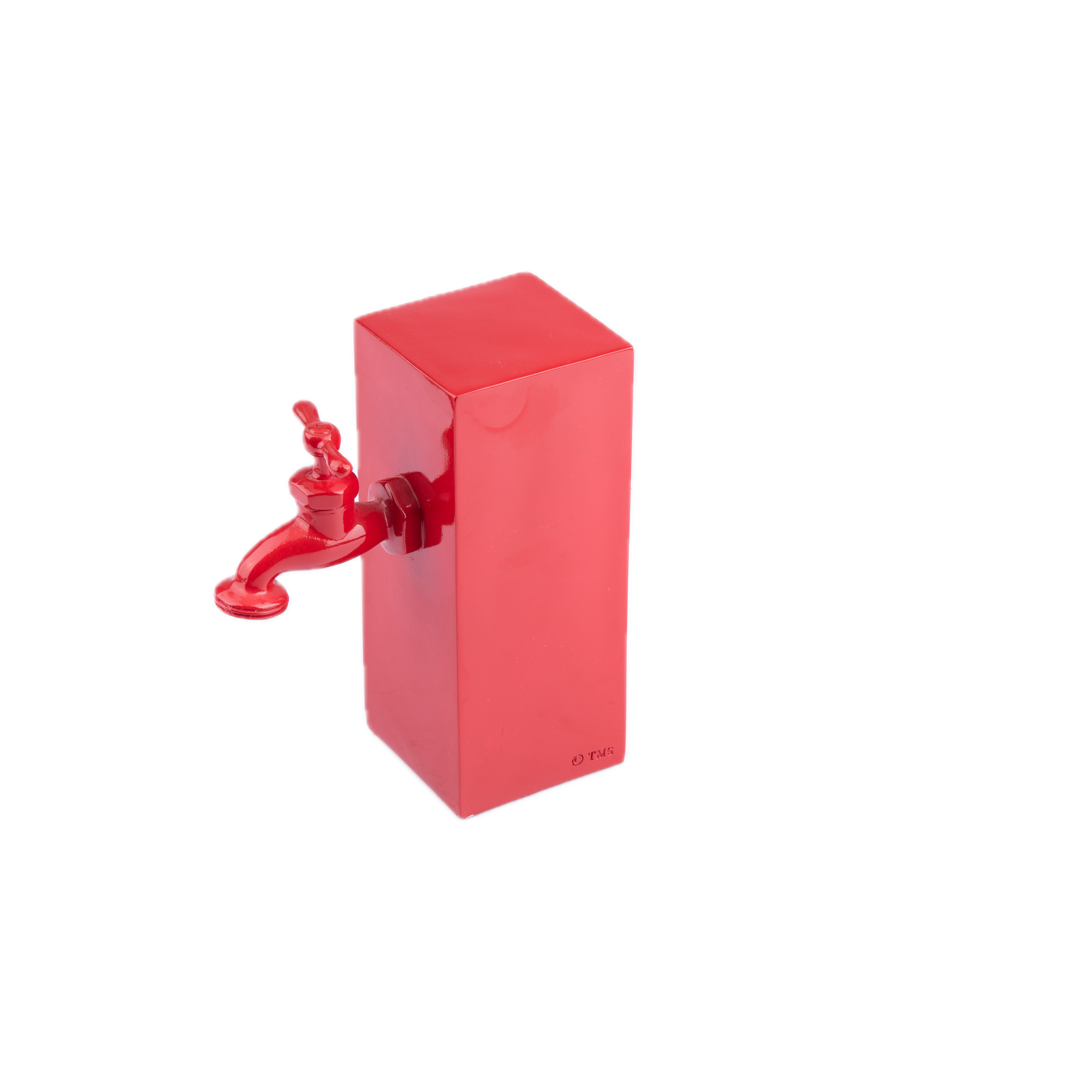 The Merchant Source. Red Faucet-Shaped Décor Sculpture