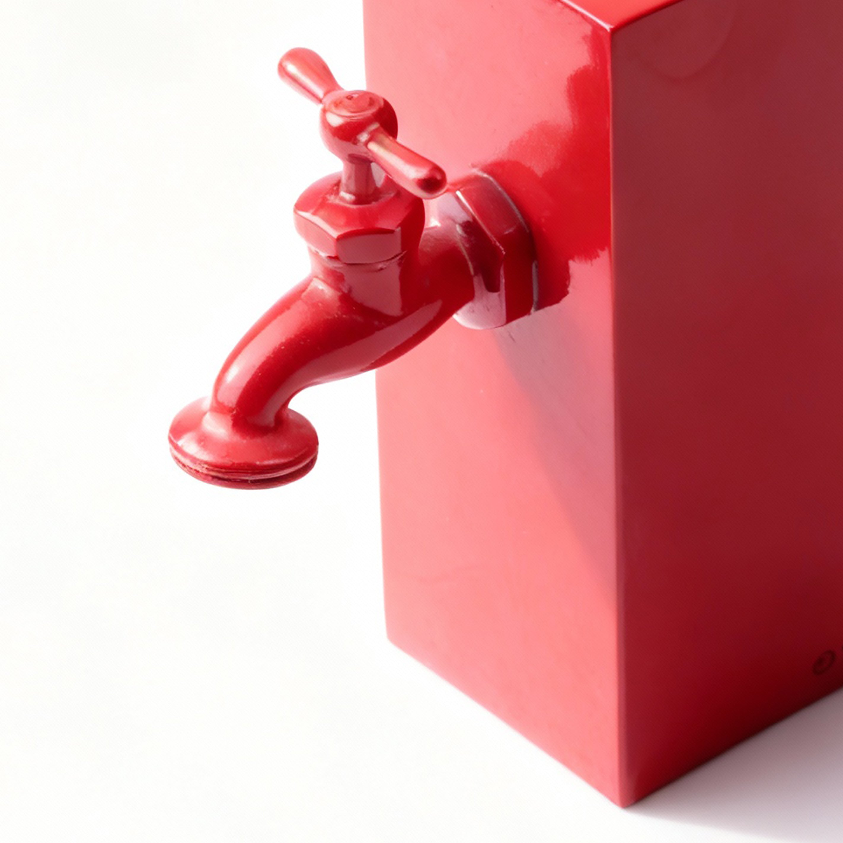 The Merchant Source. Red Faucet-Shaped Décor Sculpture