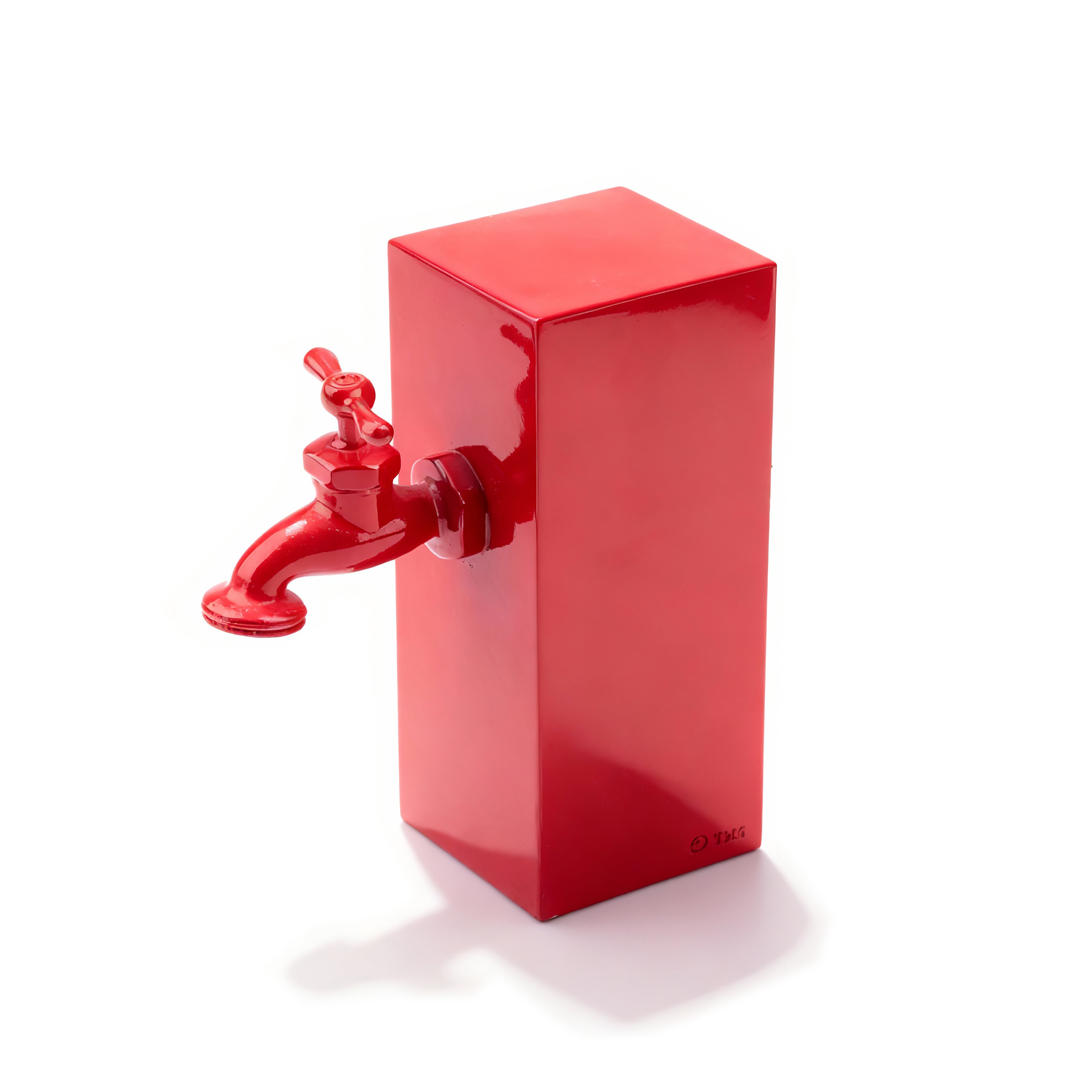 The Merchant Source. Red Faucet-Shaped Décor Sculpture