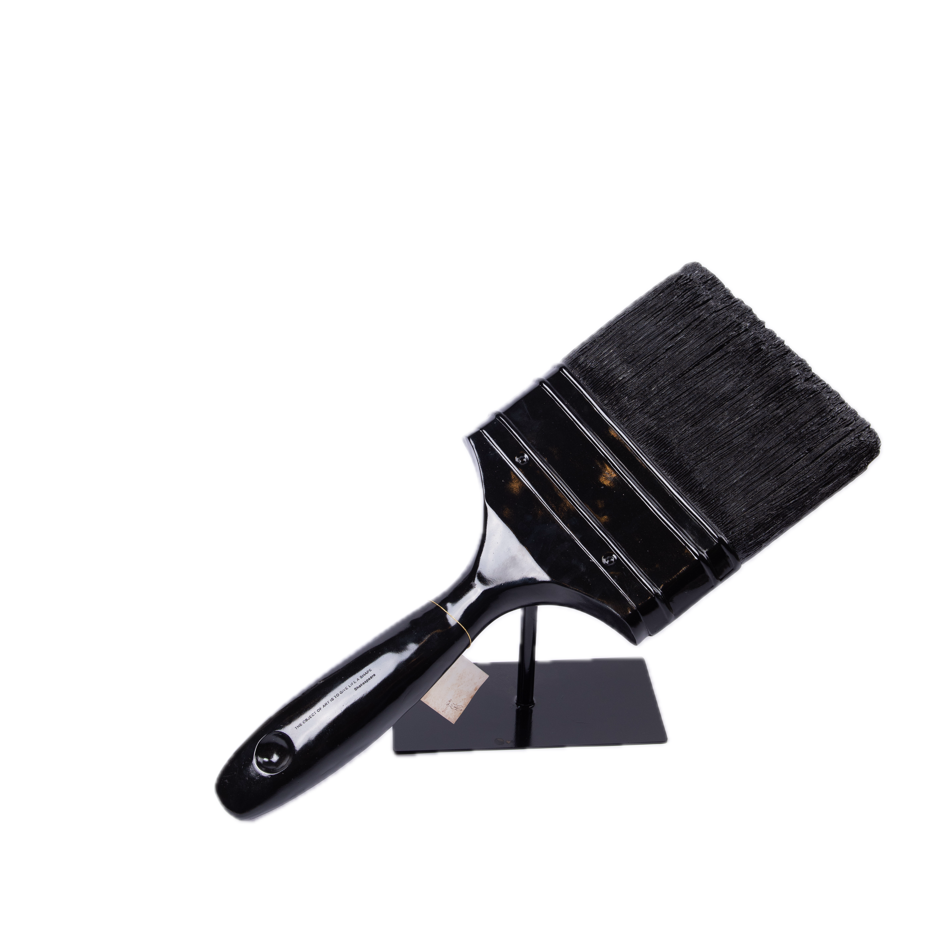 The Merchant Source. Black Paint Brush Sculpture