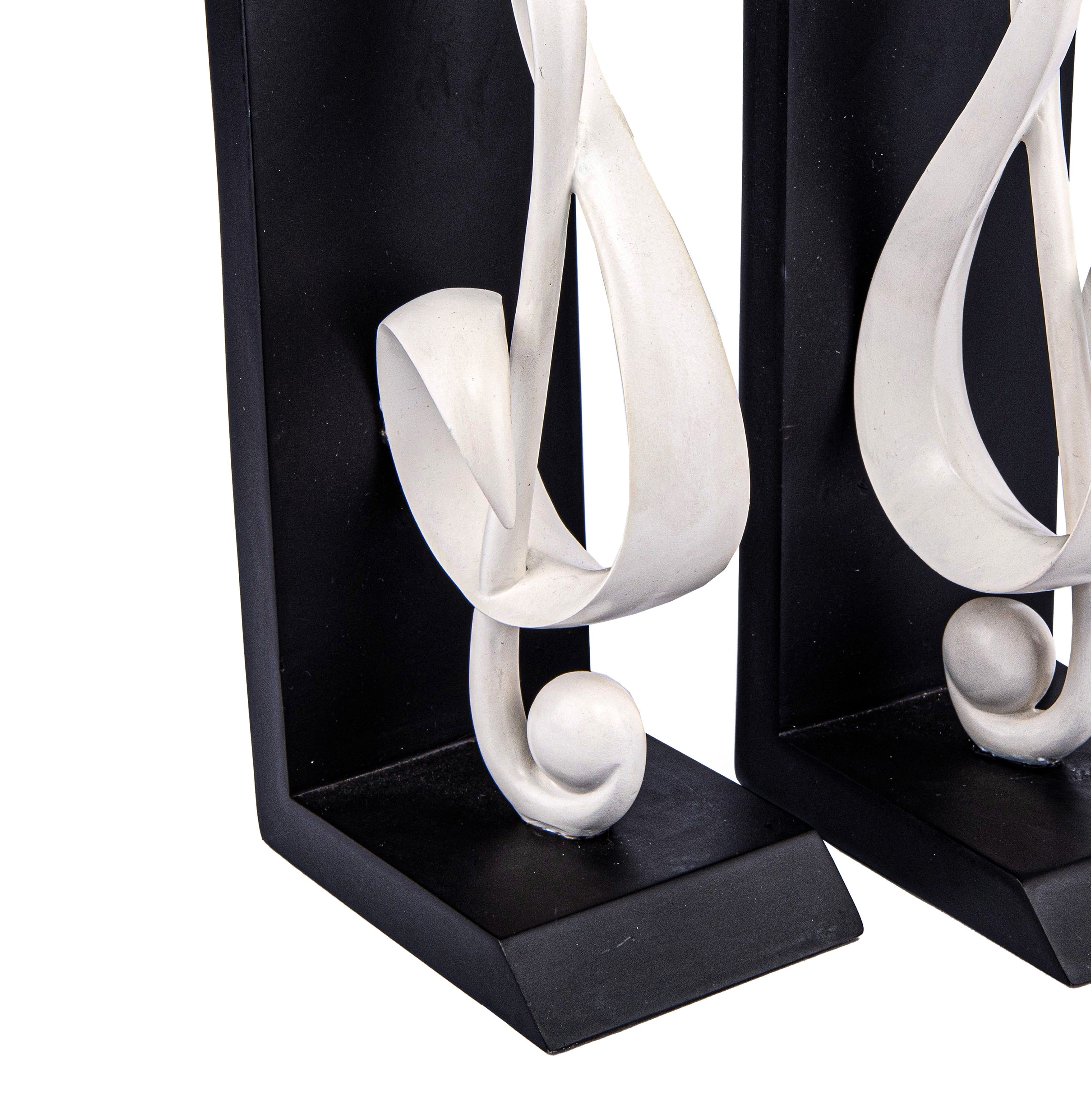 The Merchant Source. Black Bookend Shaped in a Trebel Clef Music Note. Medium Size