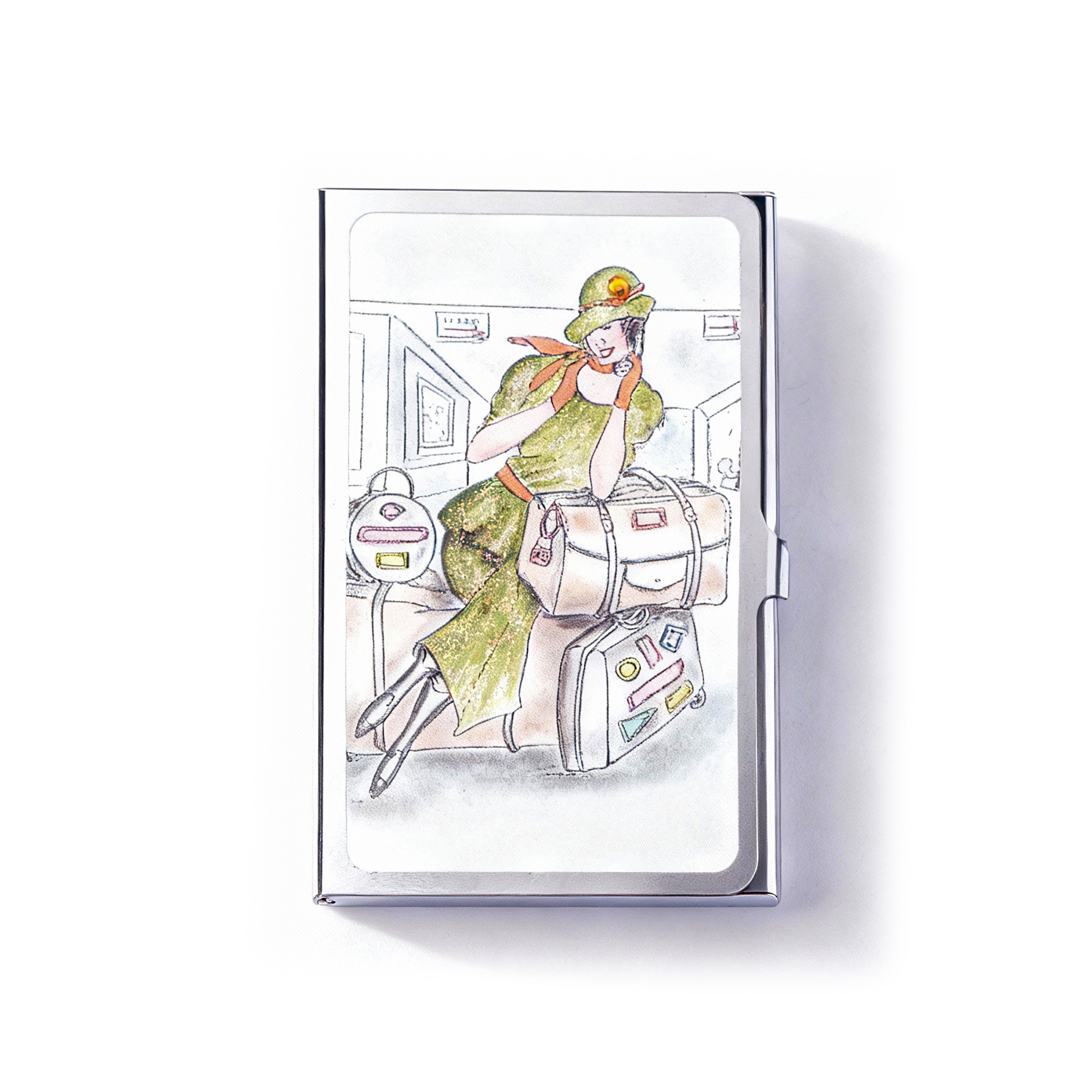 Personalized Expressions. Card Holder in a Lady Design