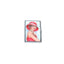 Personalized Expressions. Silver Card Holder with a Lady in Red Illustration. Small Size