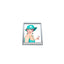 Personalized Expressions. Silver Memo Pad with a Lady in Blue Dress Illustration. Small Size