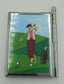 Personalized Expressions. Memo Pad with a Pen in Golfing Lady Design