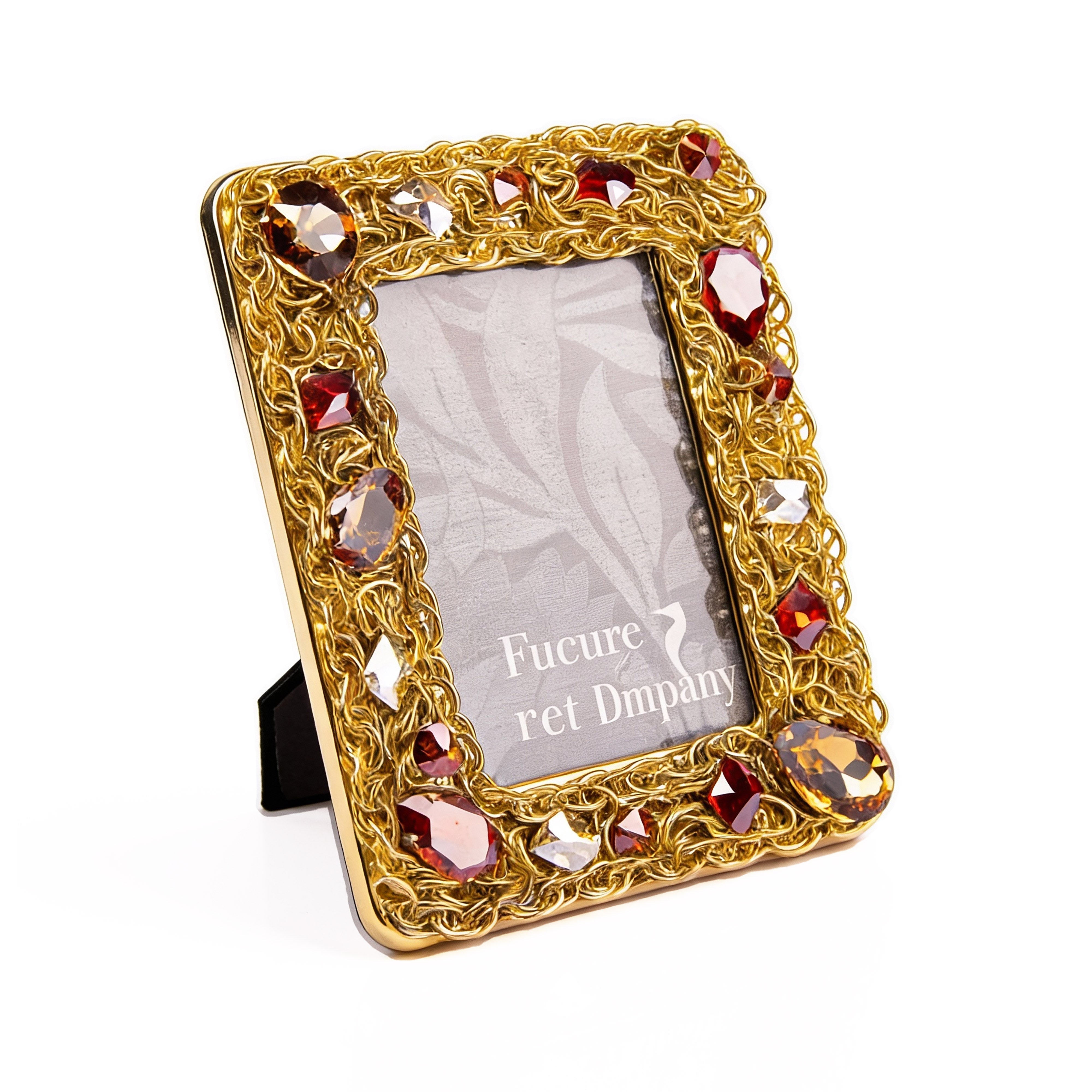 Ferrare With Company. Picture Frame Designed with Gold Studded Chain. Small Size