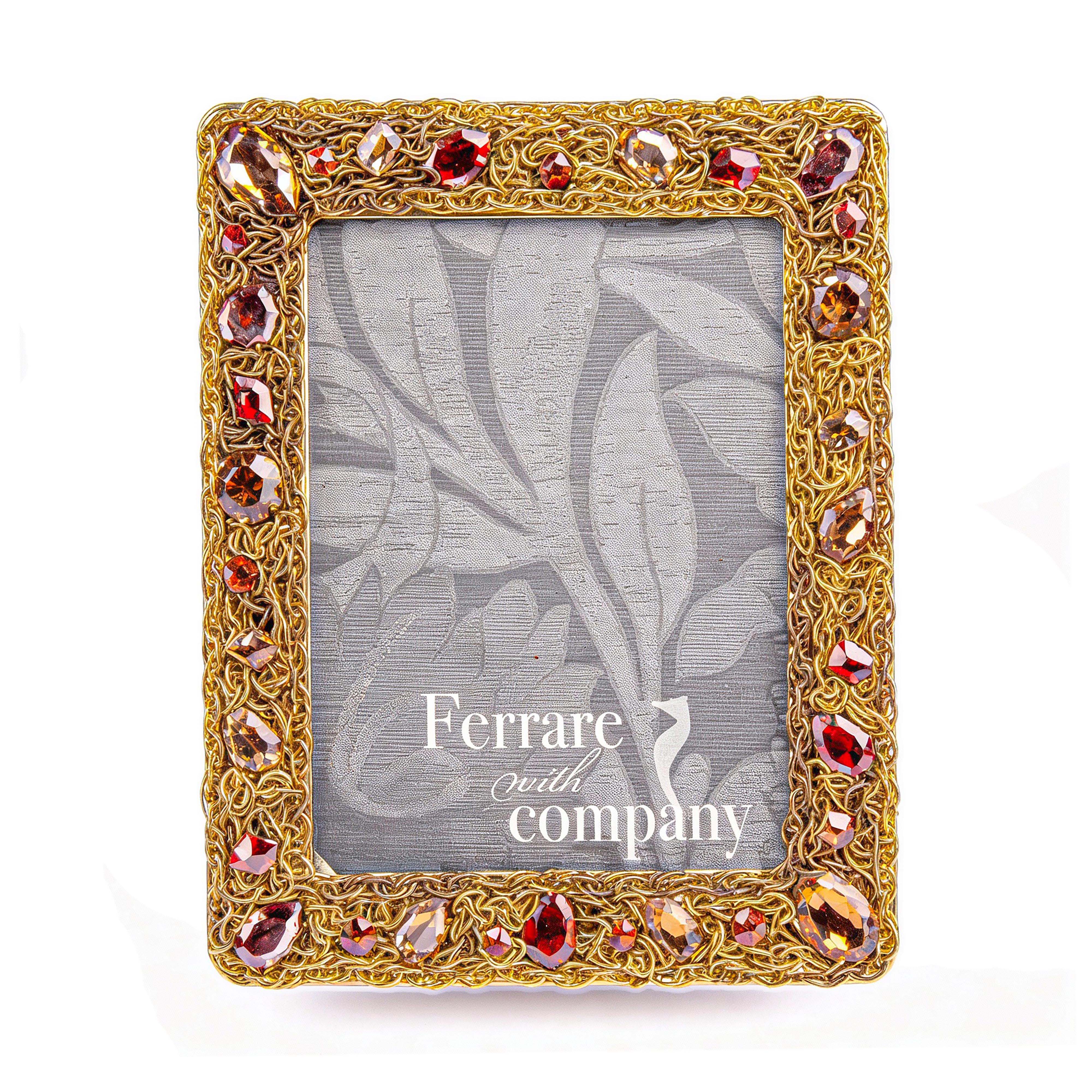 Ferrare With Company. Picture Frame Designed with Gold Studded Chain. Large Size
