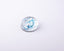 Cindy Avroch. Round Paperweight Designed with Blue Corals