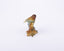 Roost. Pate De Verre  Sculpture of A Solo Bird Standing on Rocks