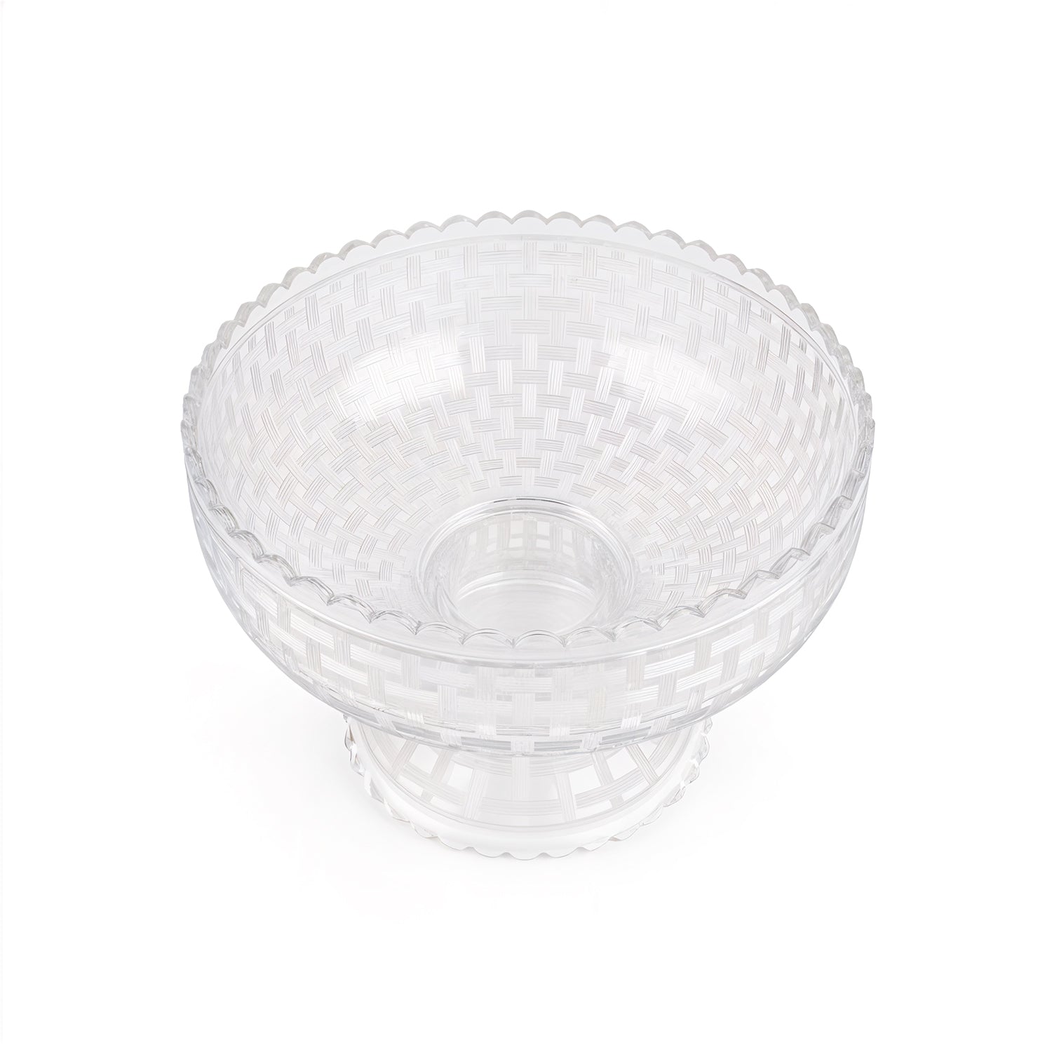 William Yeoward. Crystal Punch Bowl and Pedestal Chloe, Limited Piece from Poland