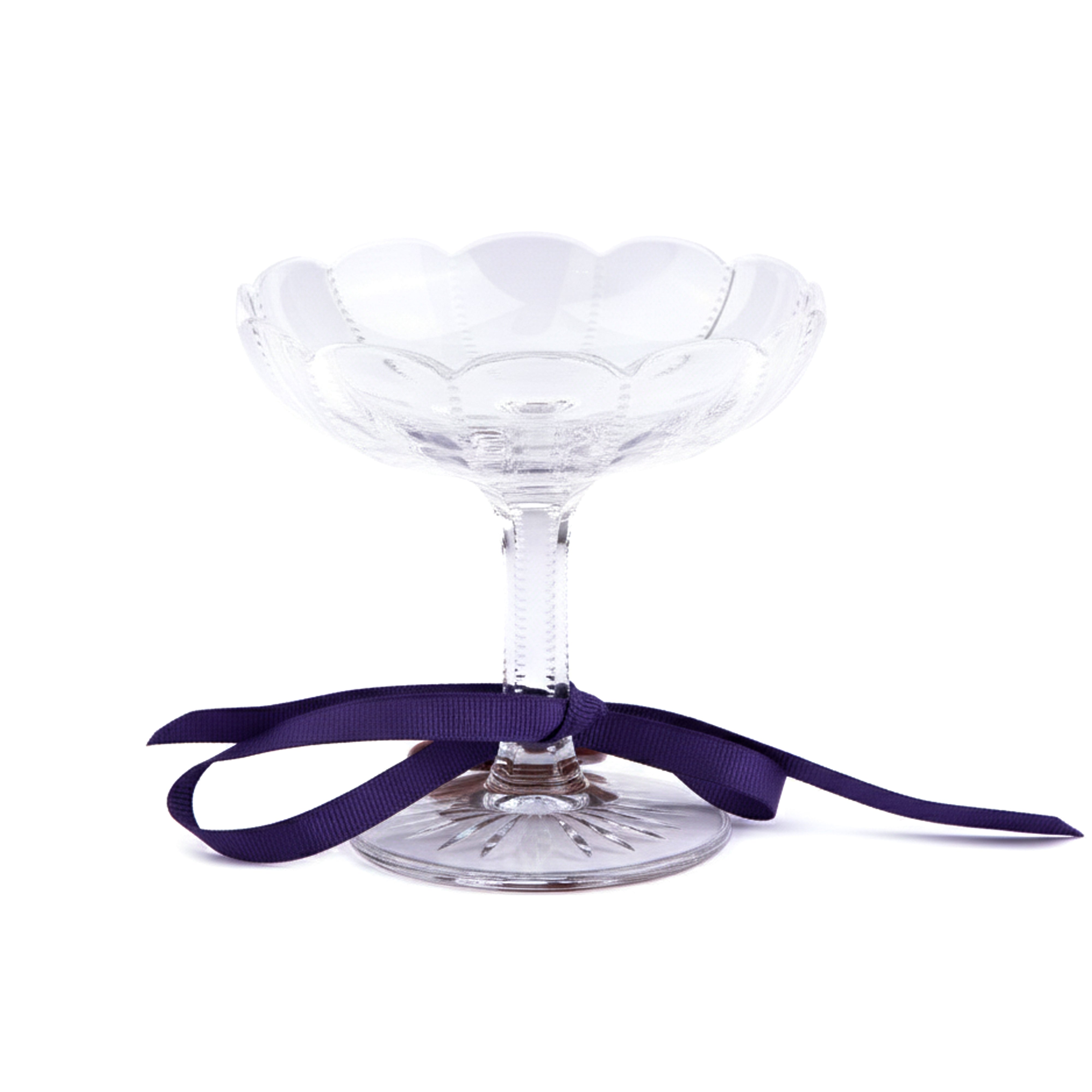 William Yeoward. Engraved Crystal Dessert Bowl