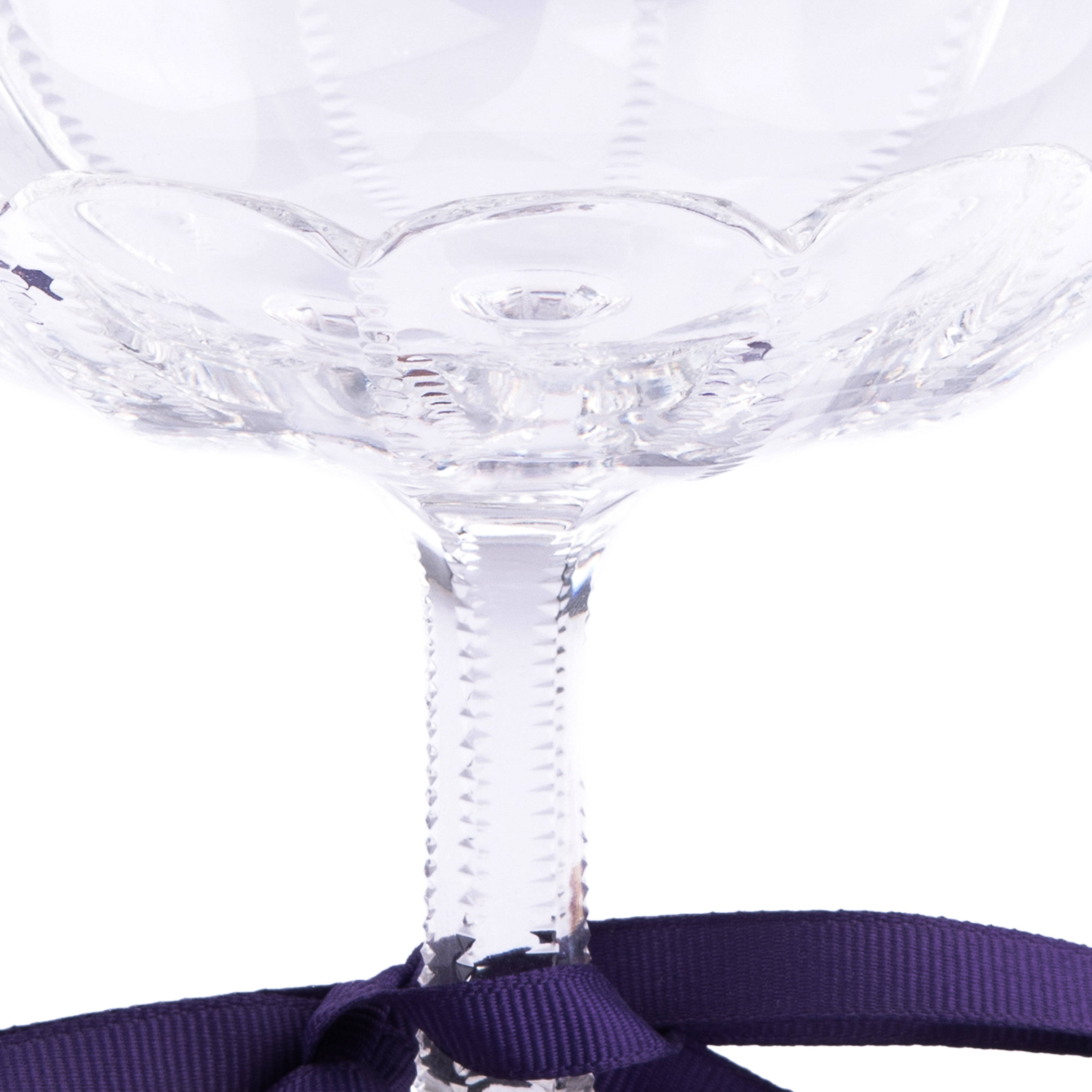 William Yeoward. Engraved Crystal Dessert Bowl