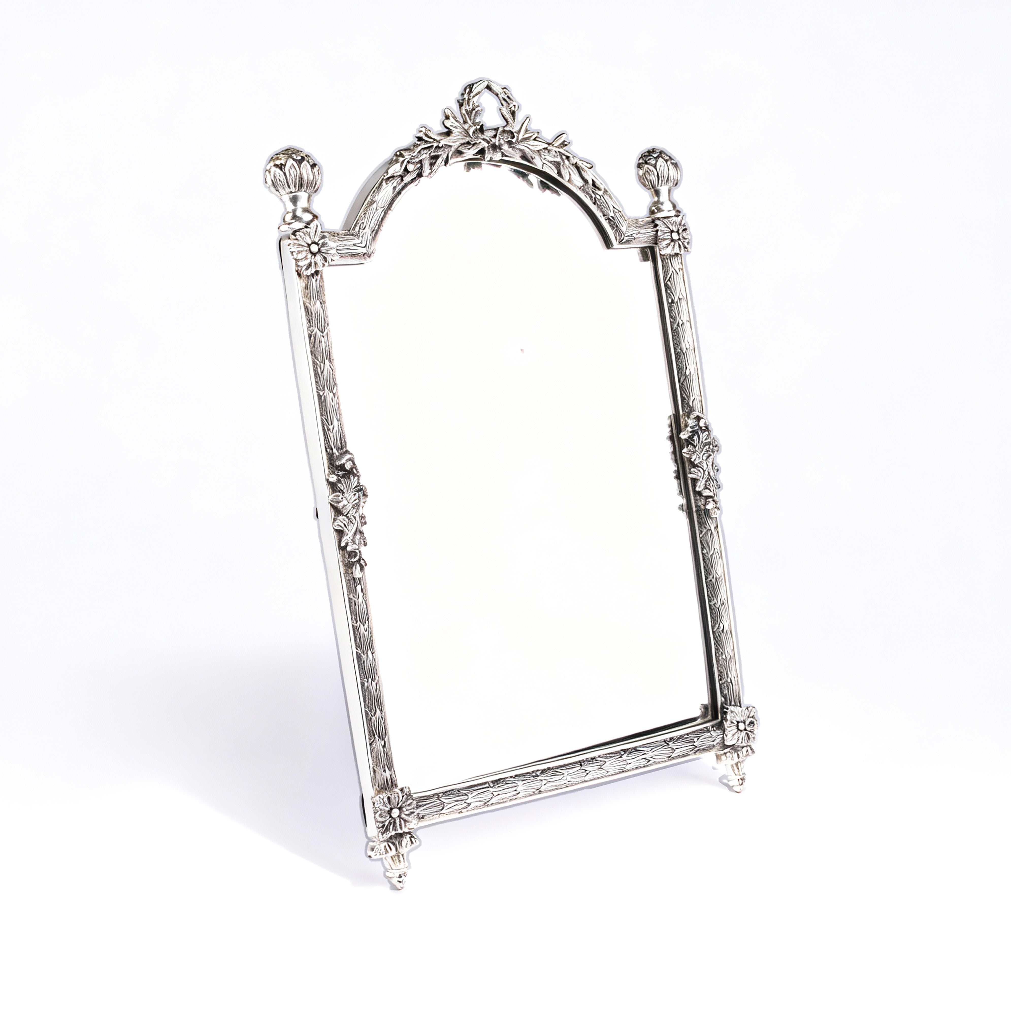 Charles Sadek. Silver Dresser Mirror. Large Size