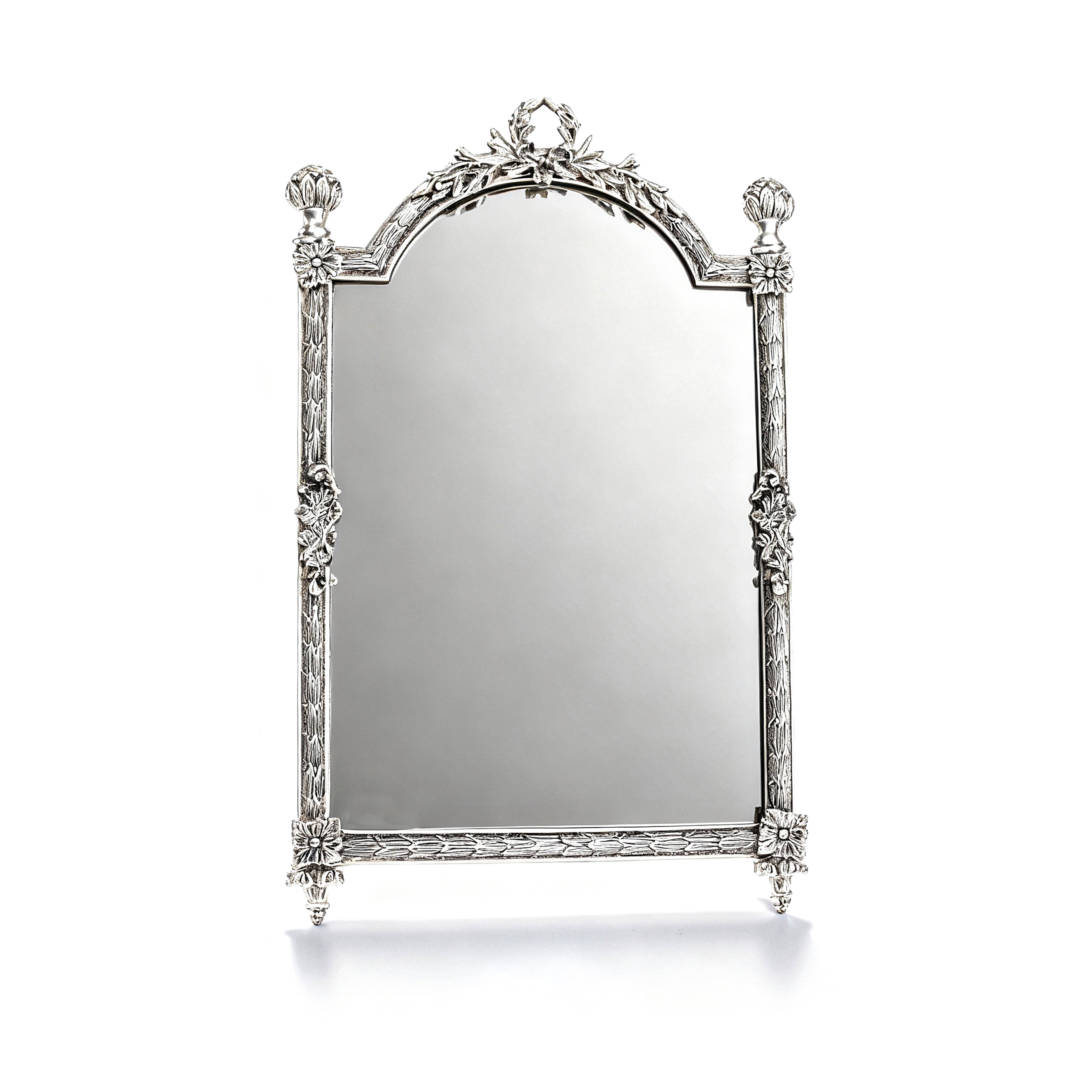 Charles Sadek. Silver Dresser Mirror. Large Size