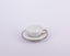 Manufacture De Monaco. Set of 4 White Tea Cups & Saucers Studded with Swarovski. Small Size
