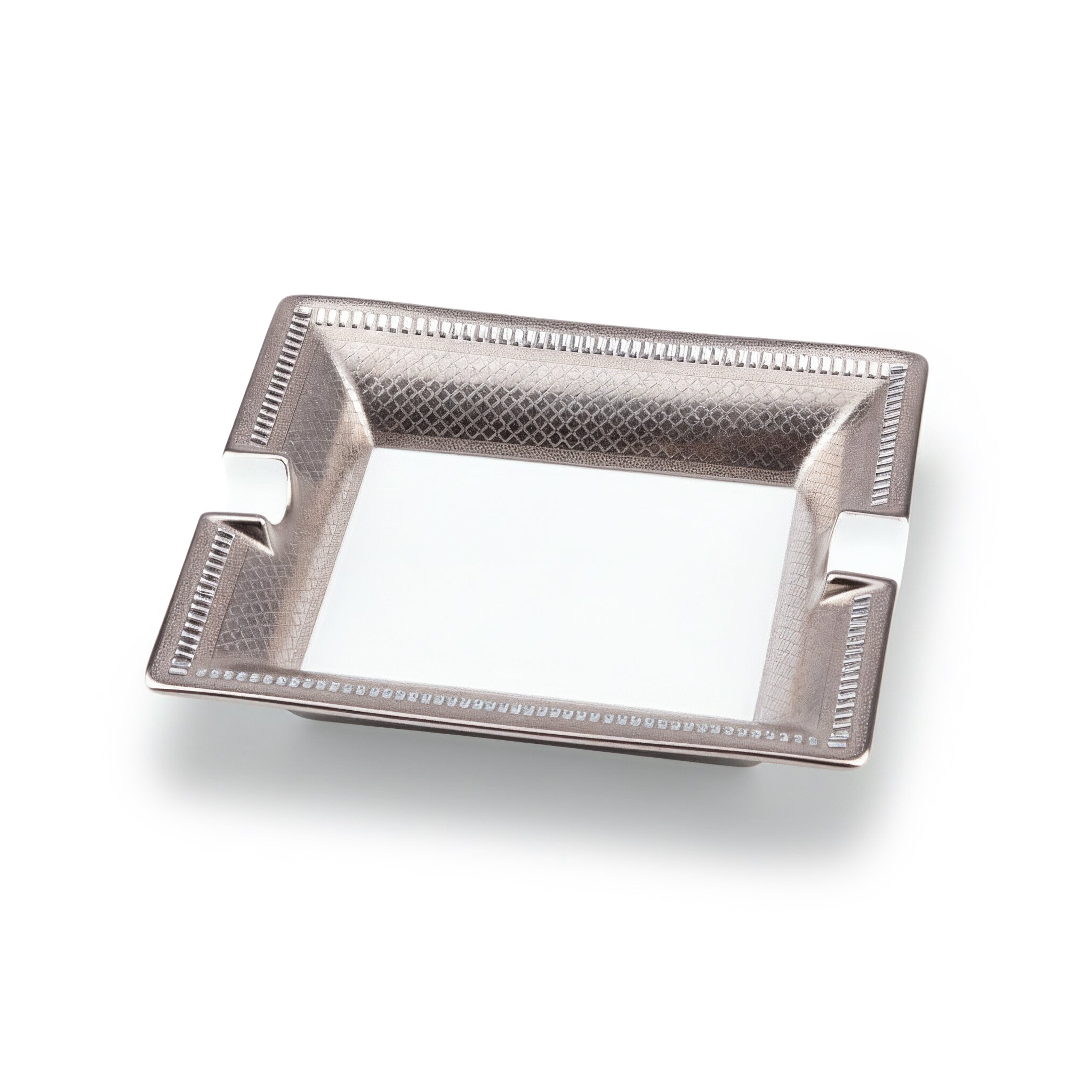 Manufacture De Monaco. Alhambra White Gold Ashtray. Medium Size