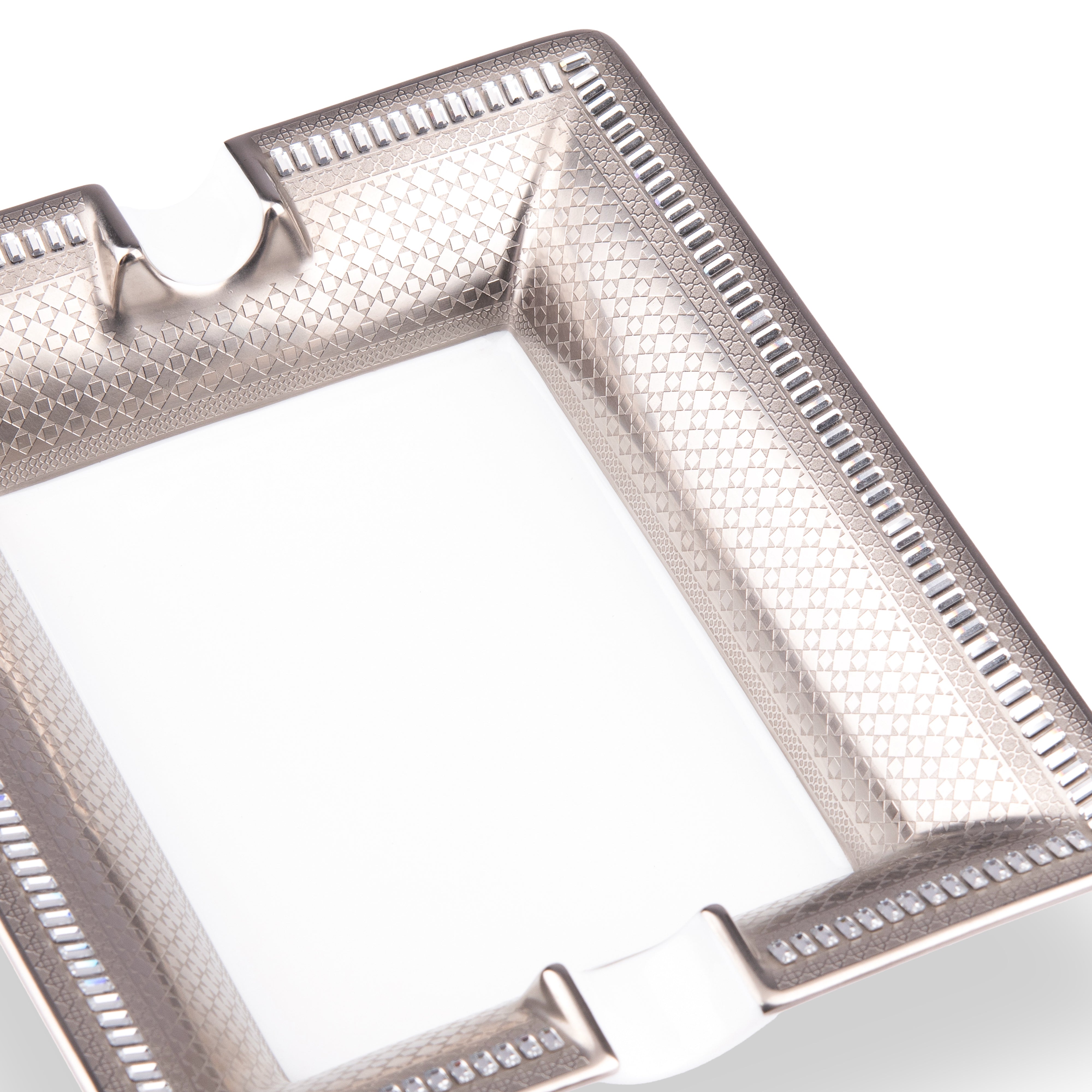 Manufacture De Monaco. Alhambra White Gold Ashtray. Medium Size