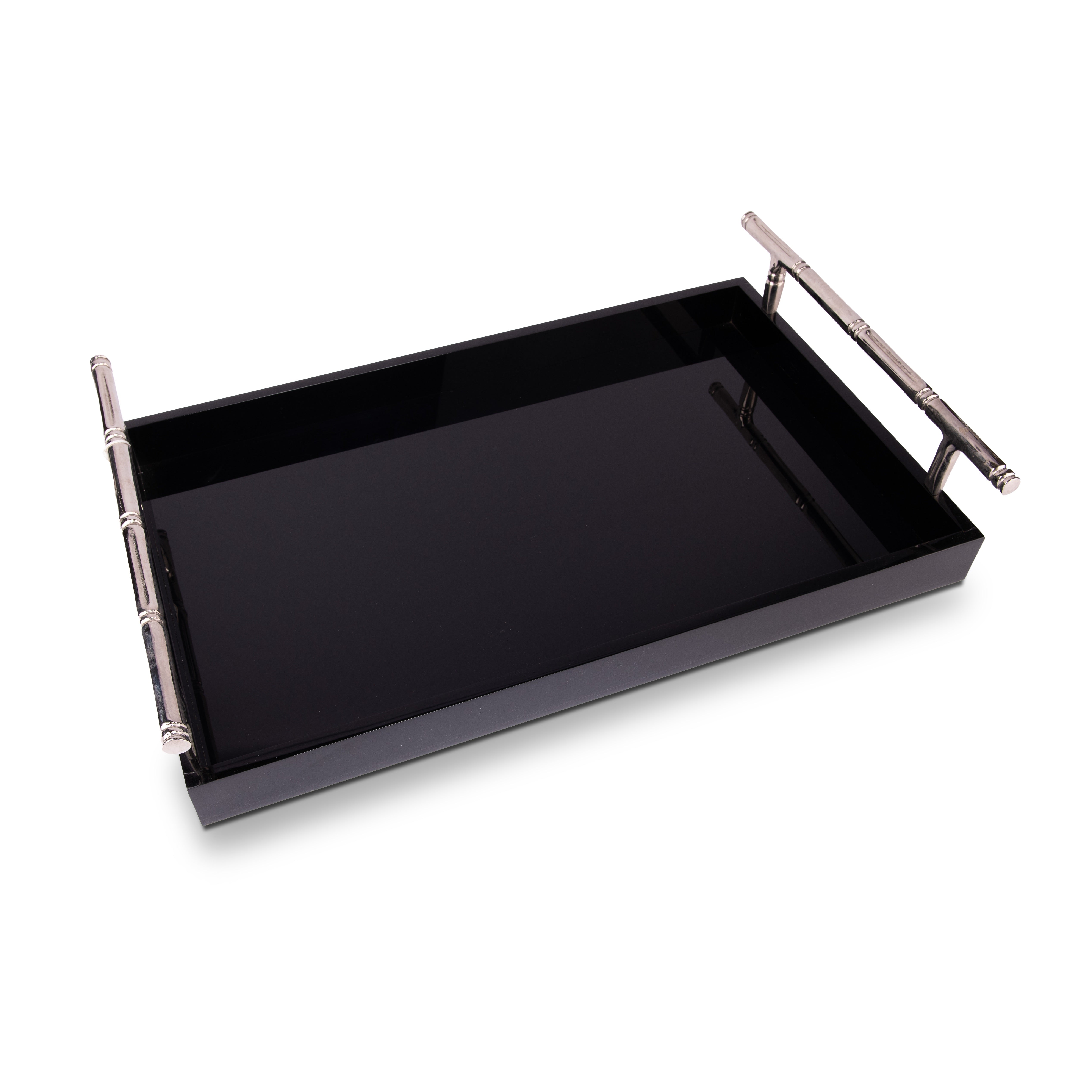 Selezioni Domus. Bamboo Tray with Metal Elastic Handles