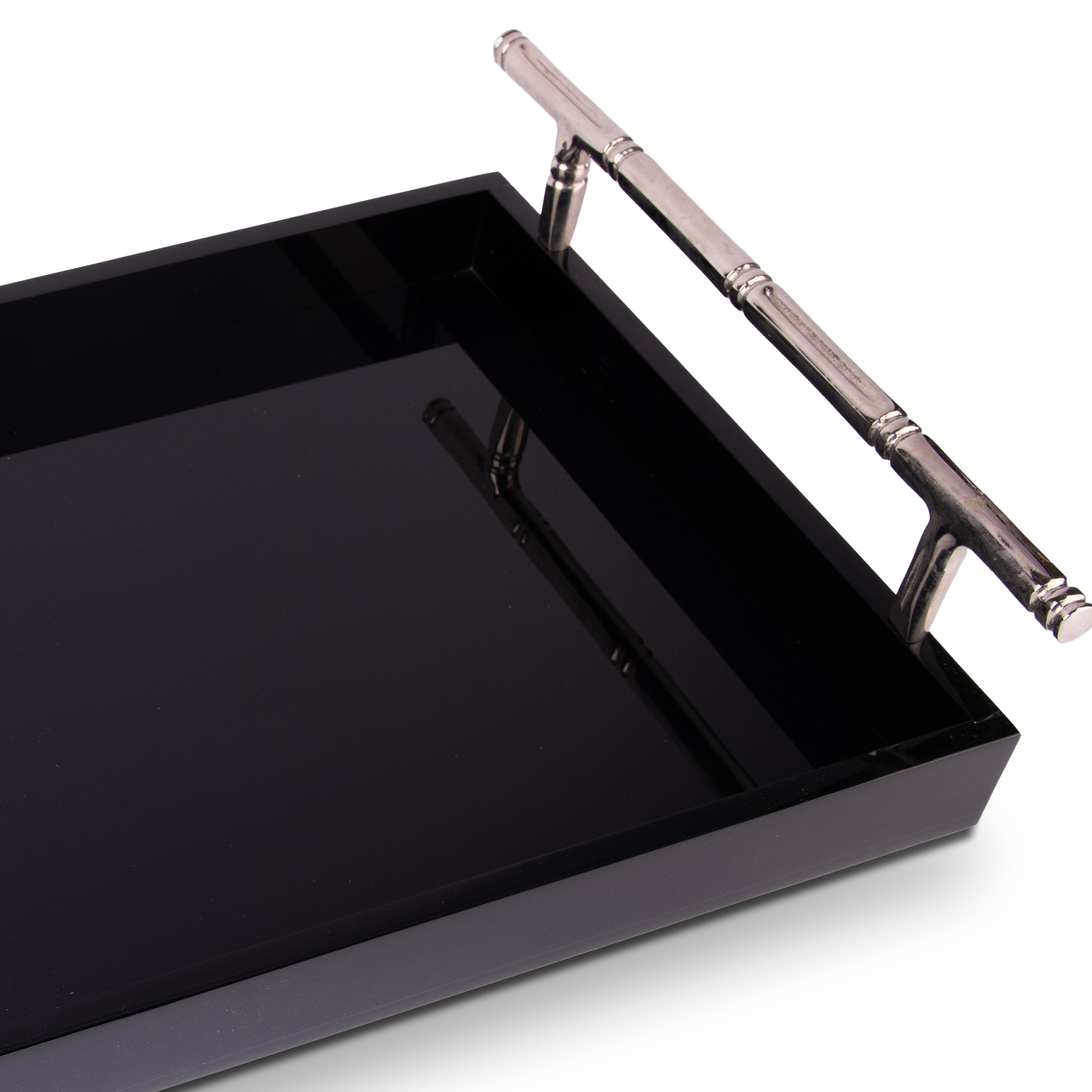 Selezioni Domus. Bamboo Tray with Metal Elastic Handles