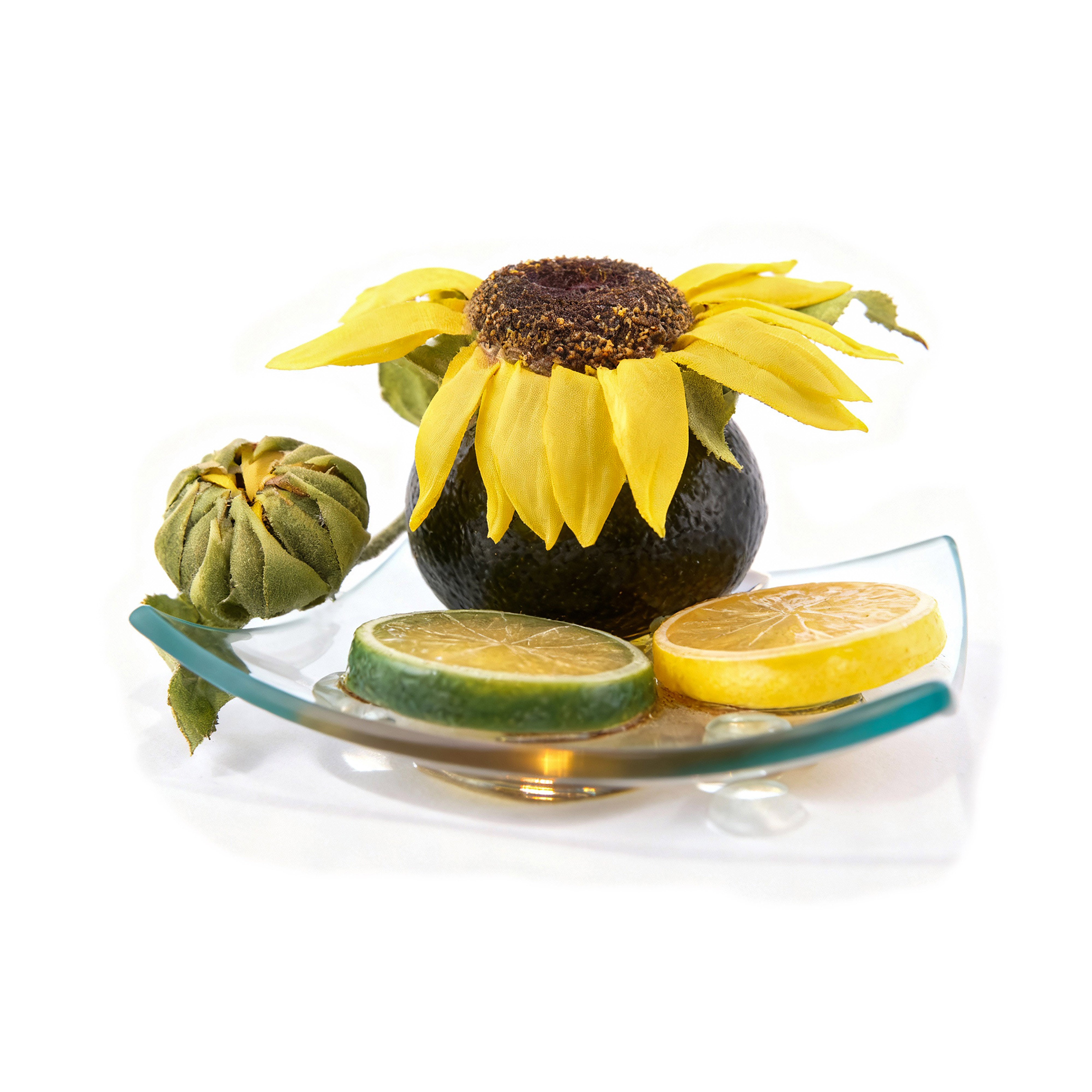 Immortalis Botanicals. Glass Figurine with Sunflower.  Small Size
