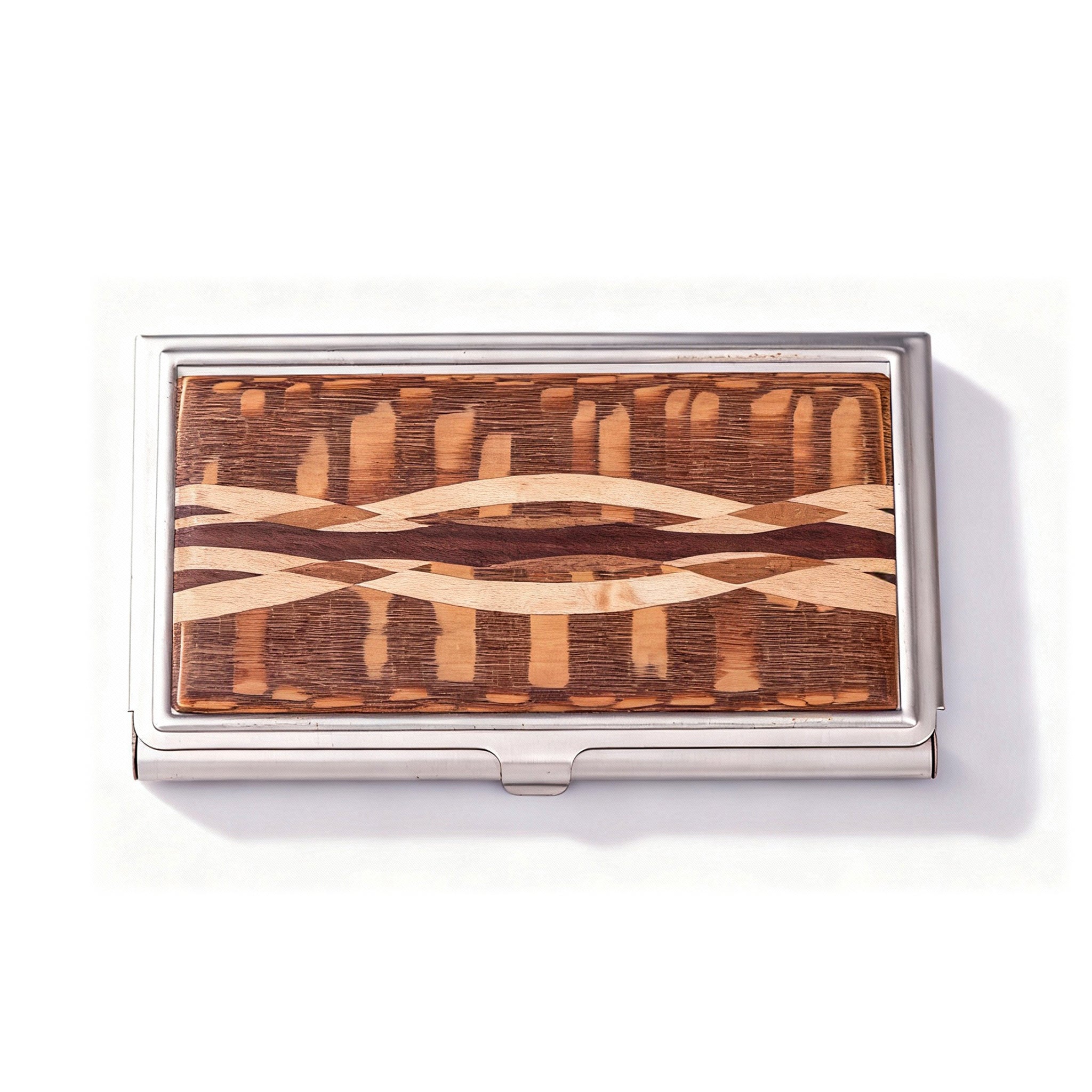 Davin Kesler. Inlay Wooden Handmade Card Holder. Special Print