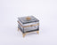 Baldi. Square Crystal Box With Gold Accents. Small Size