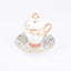 Prouna. Imperial Jade Tea Cup And Plate of Porcelain