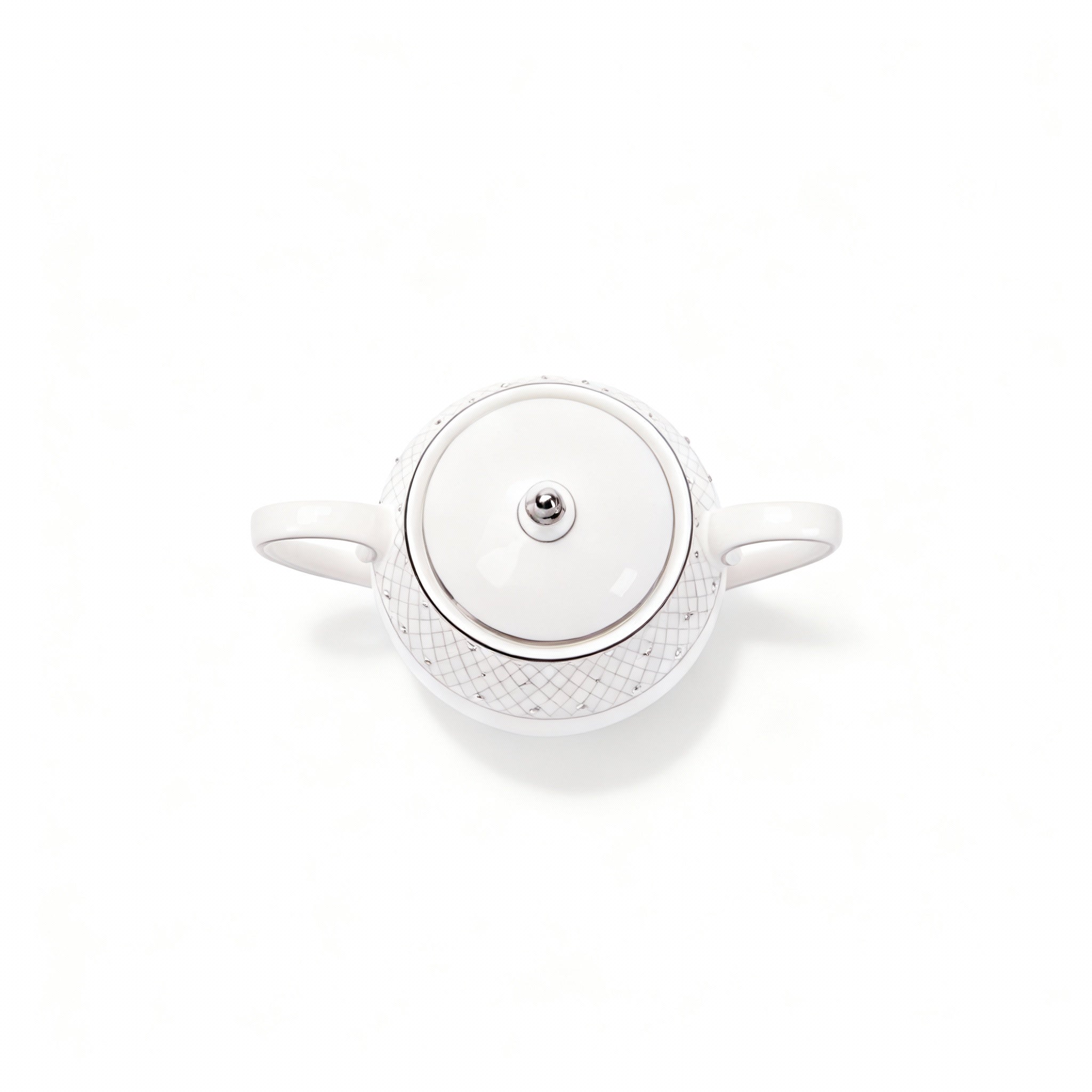 Prouna. Porcelain Sugar Pot Studded with Swarovski. Small