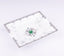 Fradkof. Limoges Hand Painted Porcelain Ashtray/Empty Pocket Studded with Emerald