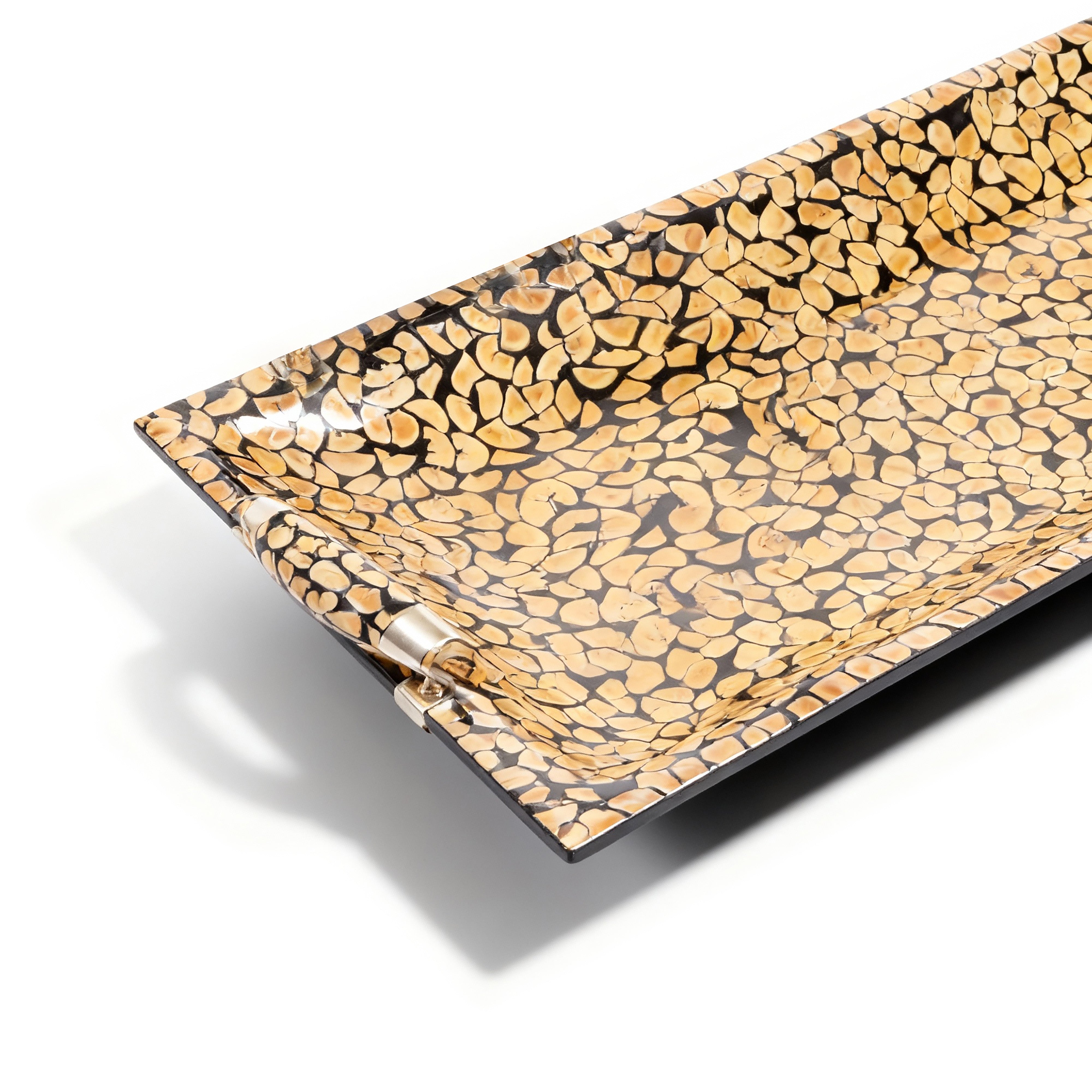 Saigon Interiors. Handmade Natural Wooden Tray Signed by the Artist. Large Size