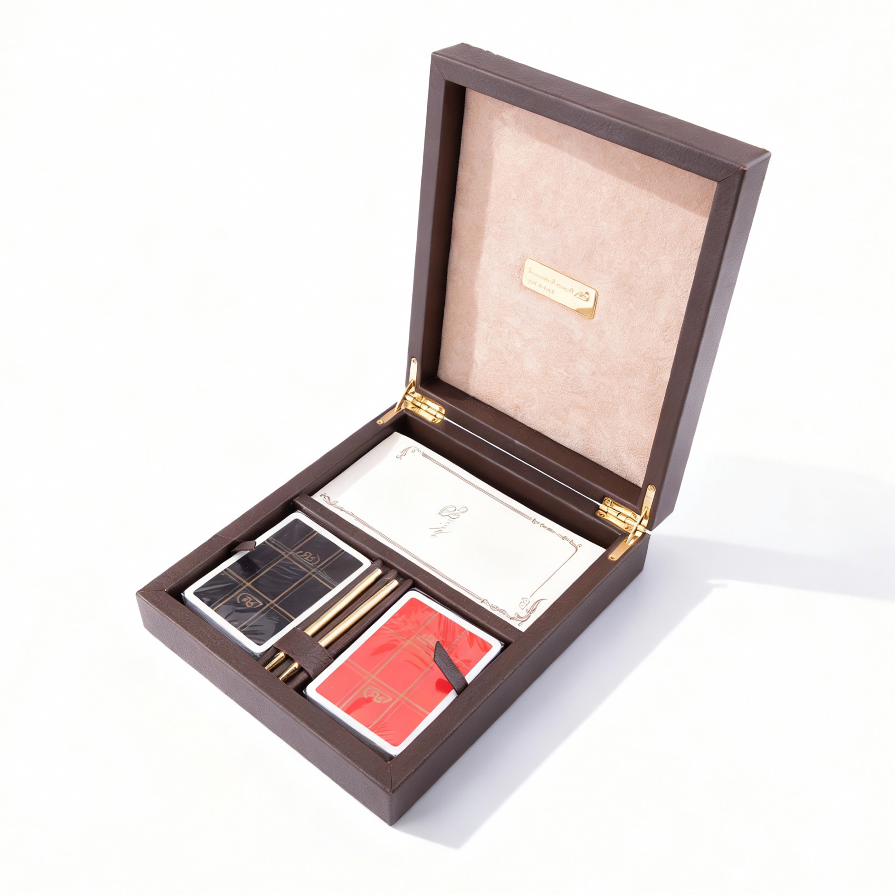 Renzo Romagnoli. Bridge Set Playing Cards Box in Snake Print. Medium Size