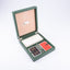 Renzo Romagnoli. Bridge Set Playing Cards Box in Green Leather. Medium Size