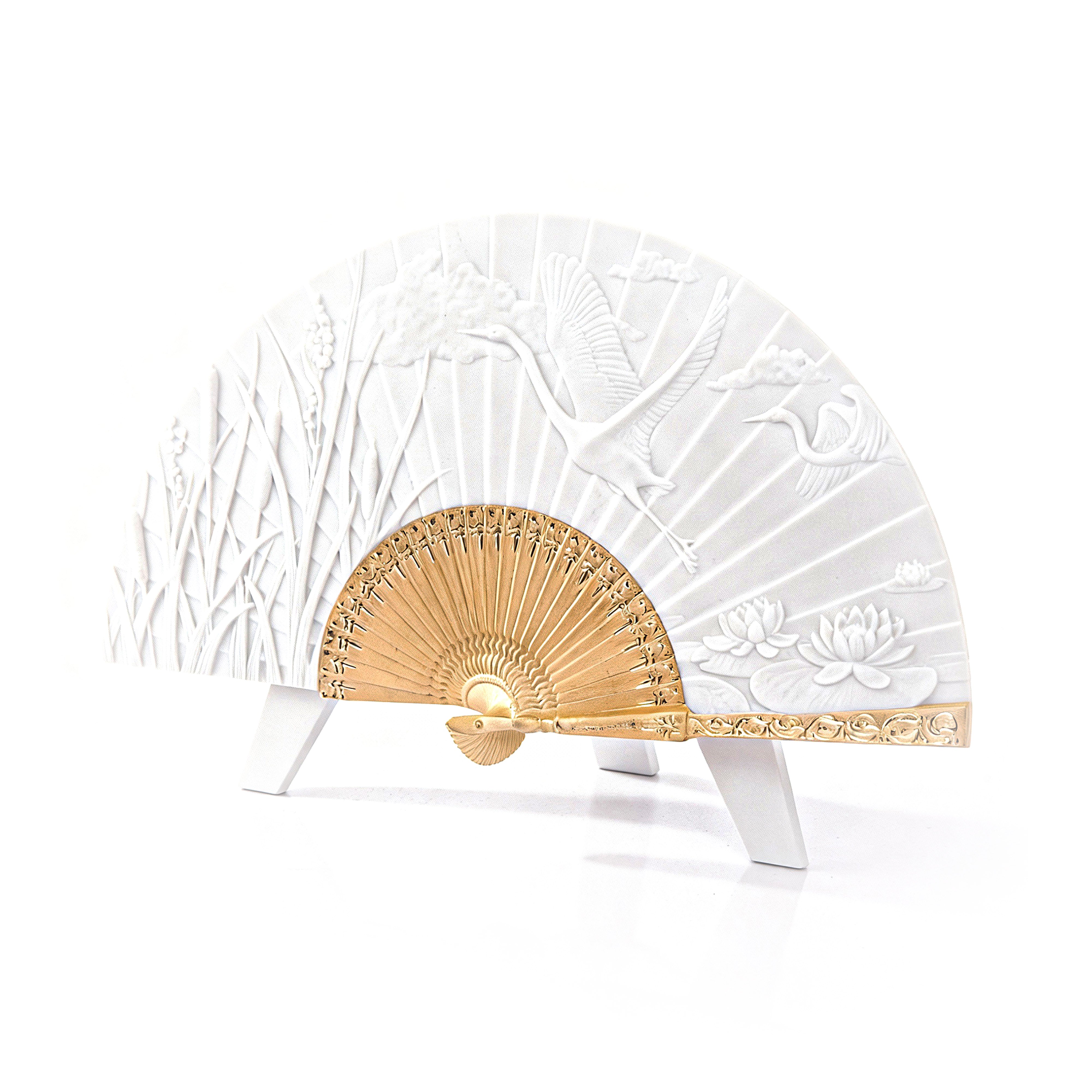 Lladró. Porcelain Summer Fan Figurine. Large Size