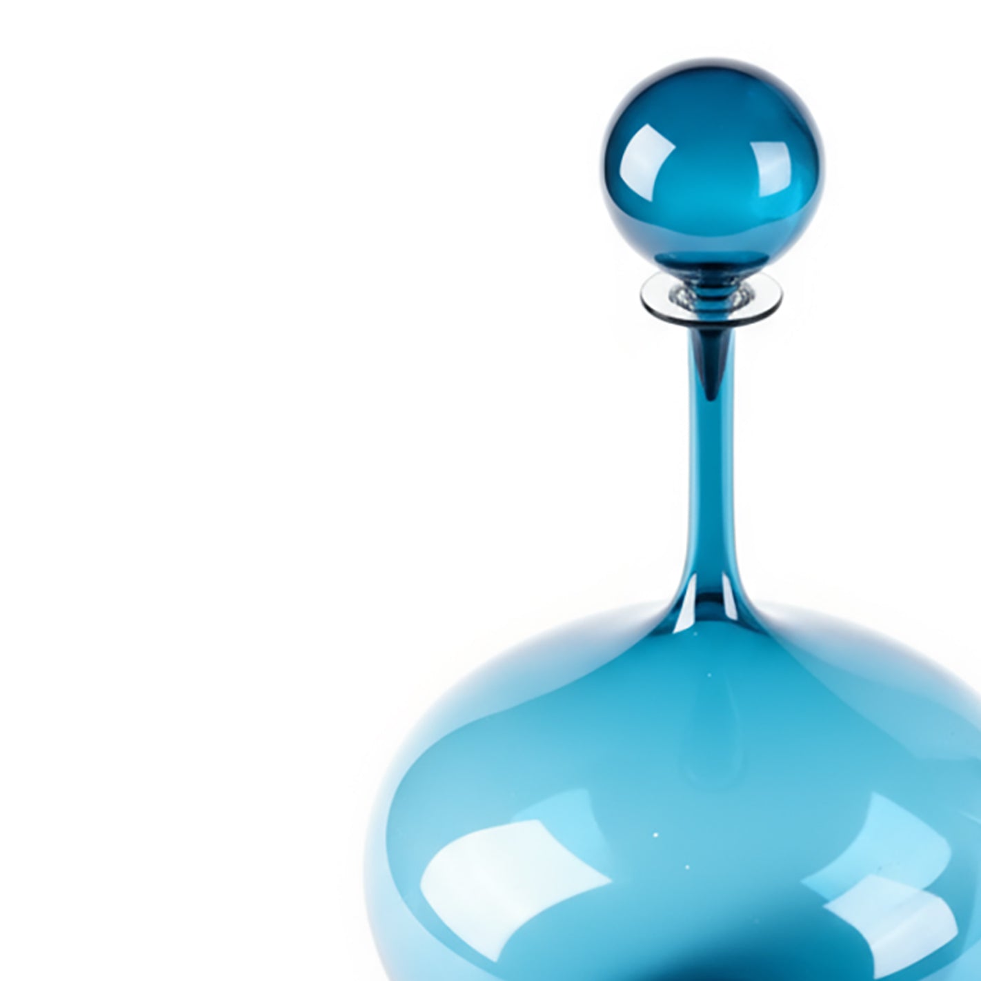 Joe Cariati. Genie Blue Glass Bottle. 5.6 L